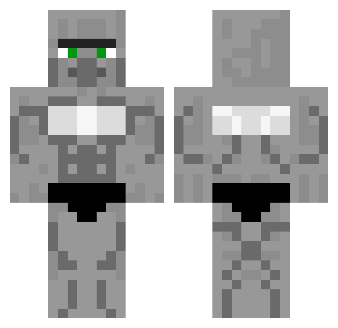 Killahackz Minecraft skin, front and back view