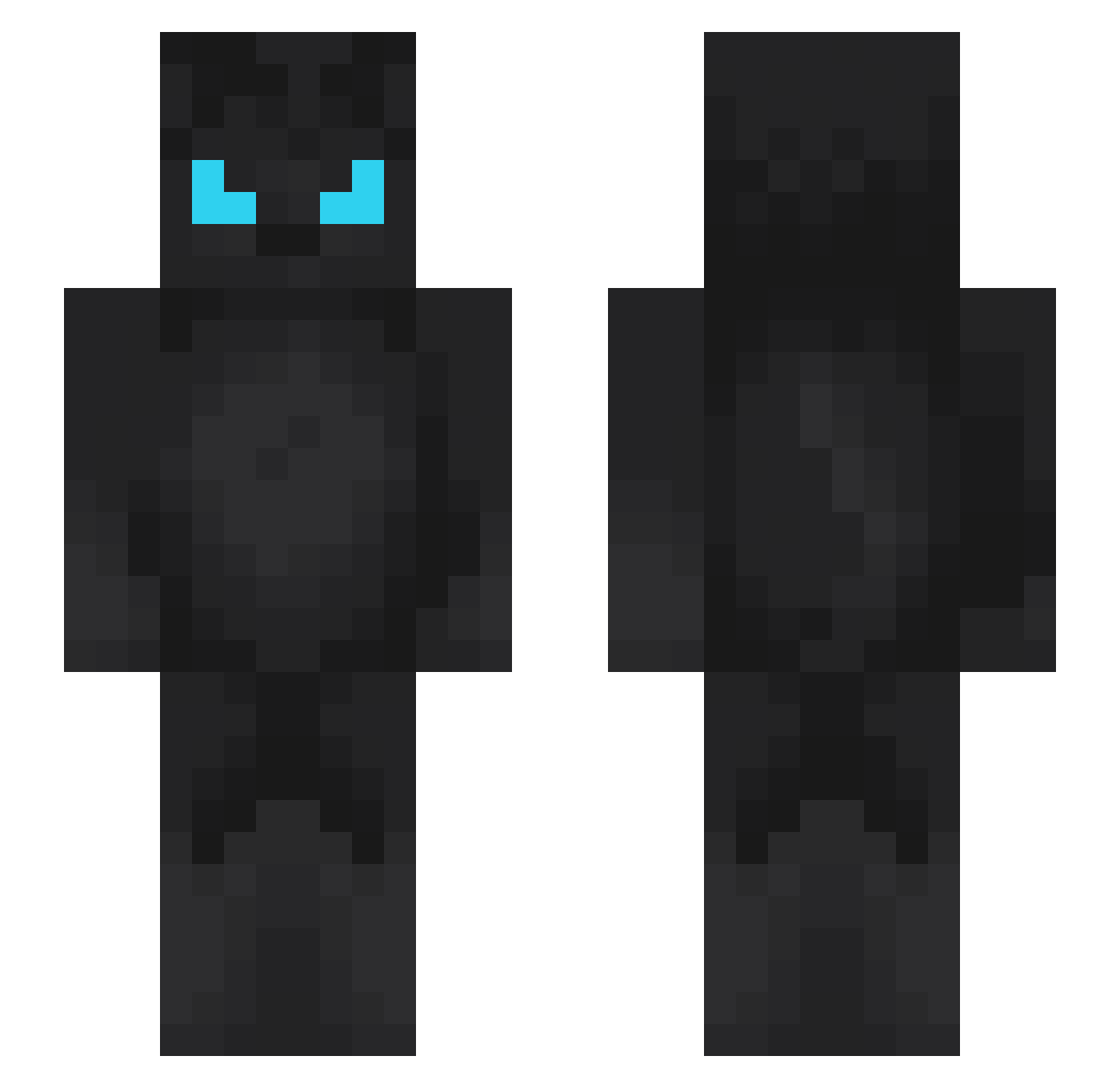 Subtonic Minecraft skin, front and back view