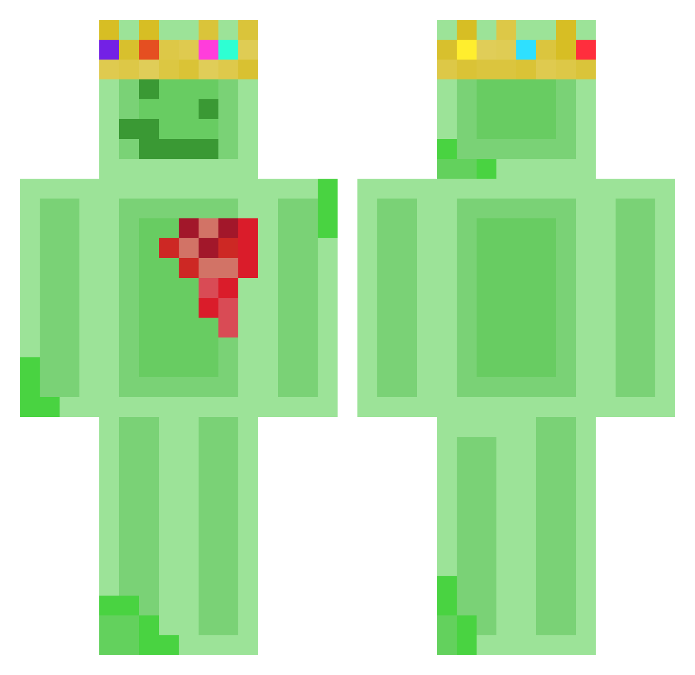 sensoman23 Minecraft skin, front and back view