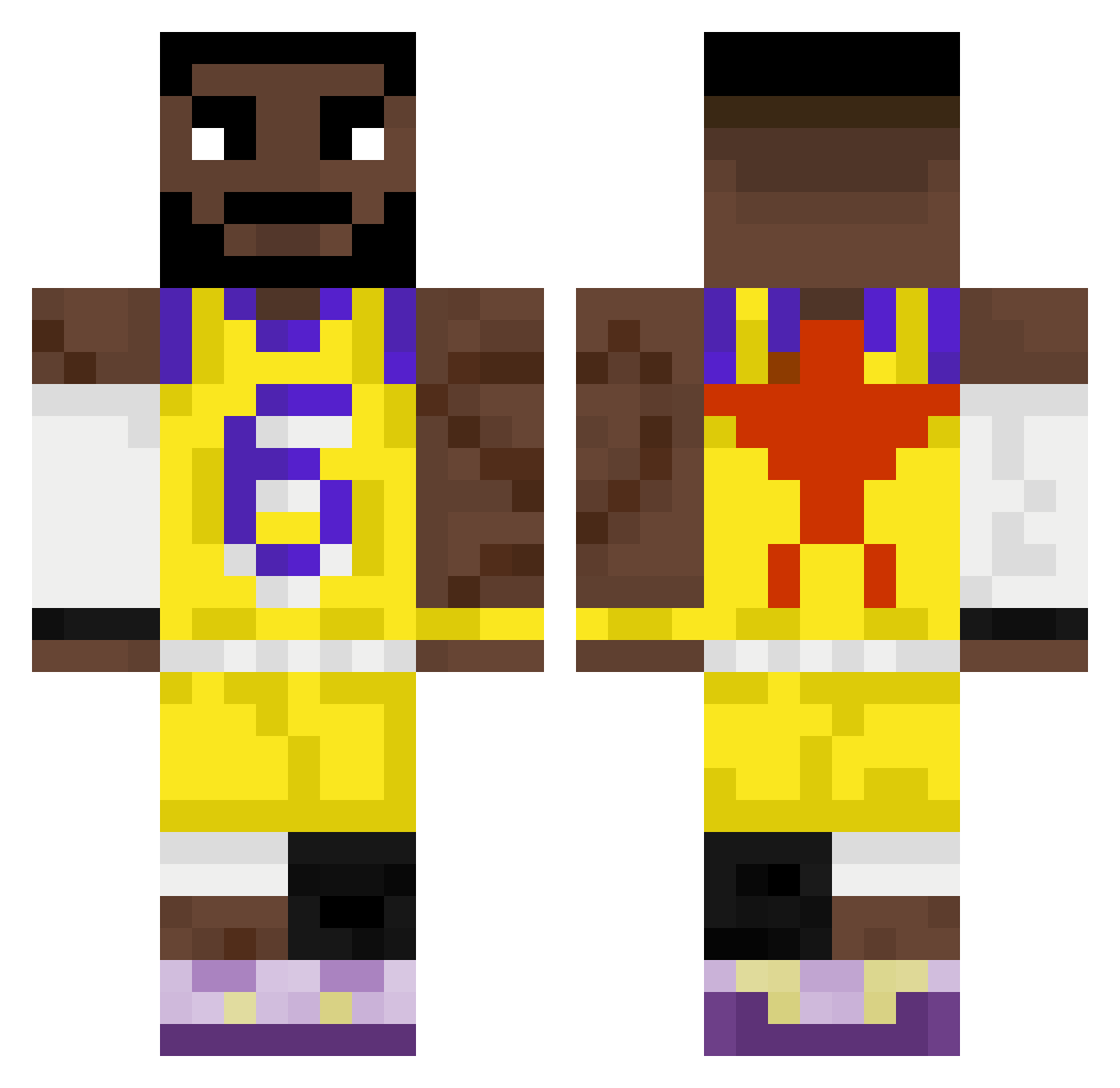 EumenDaBaby Minecraft skin, front and back view