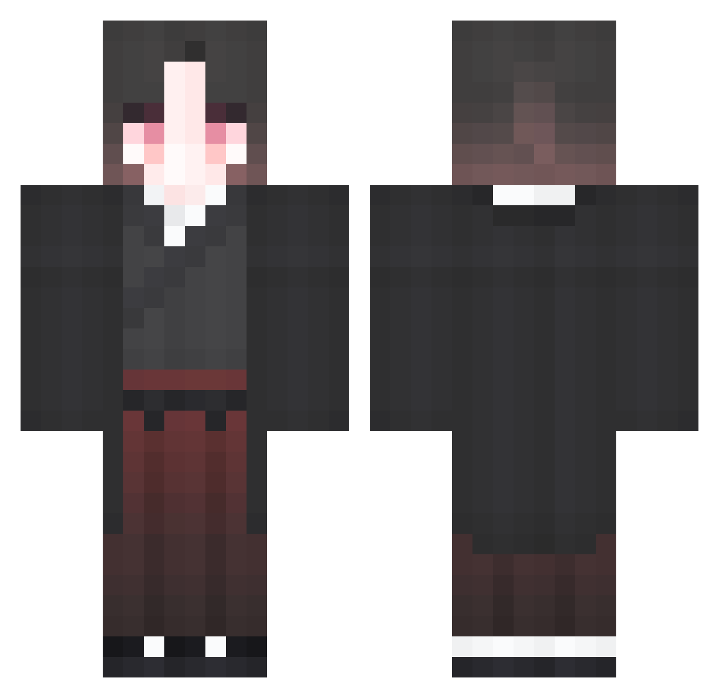 Kuru0507 Minecraft skin, front and back view