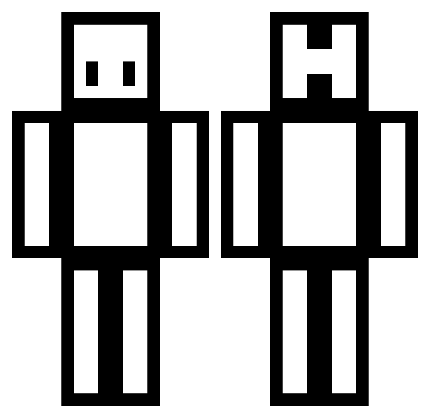 Elijah2866 Minecraft skin, front and back view