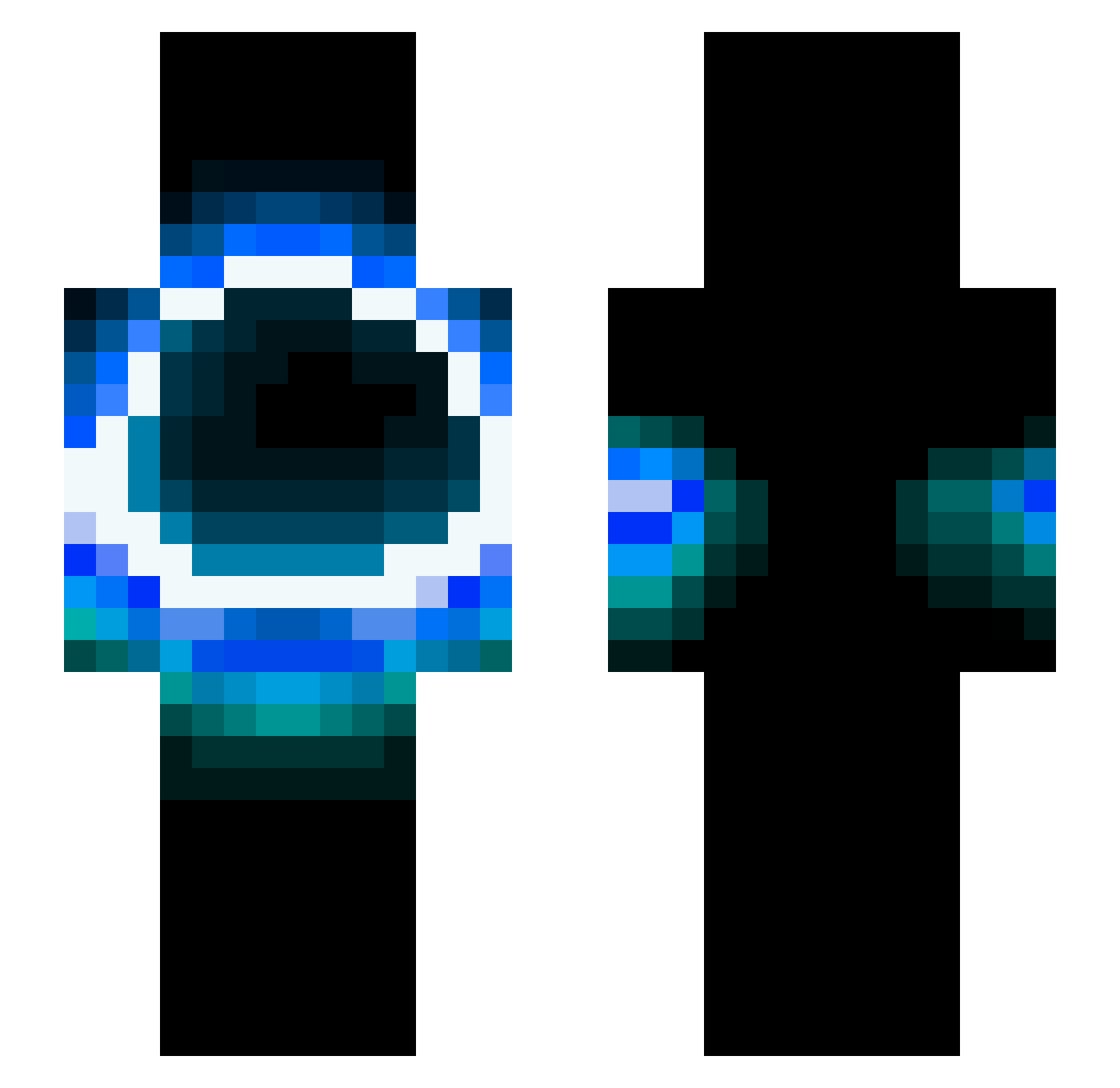 76mt Minecraft skin, front and back view