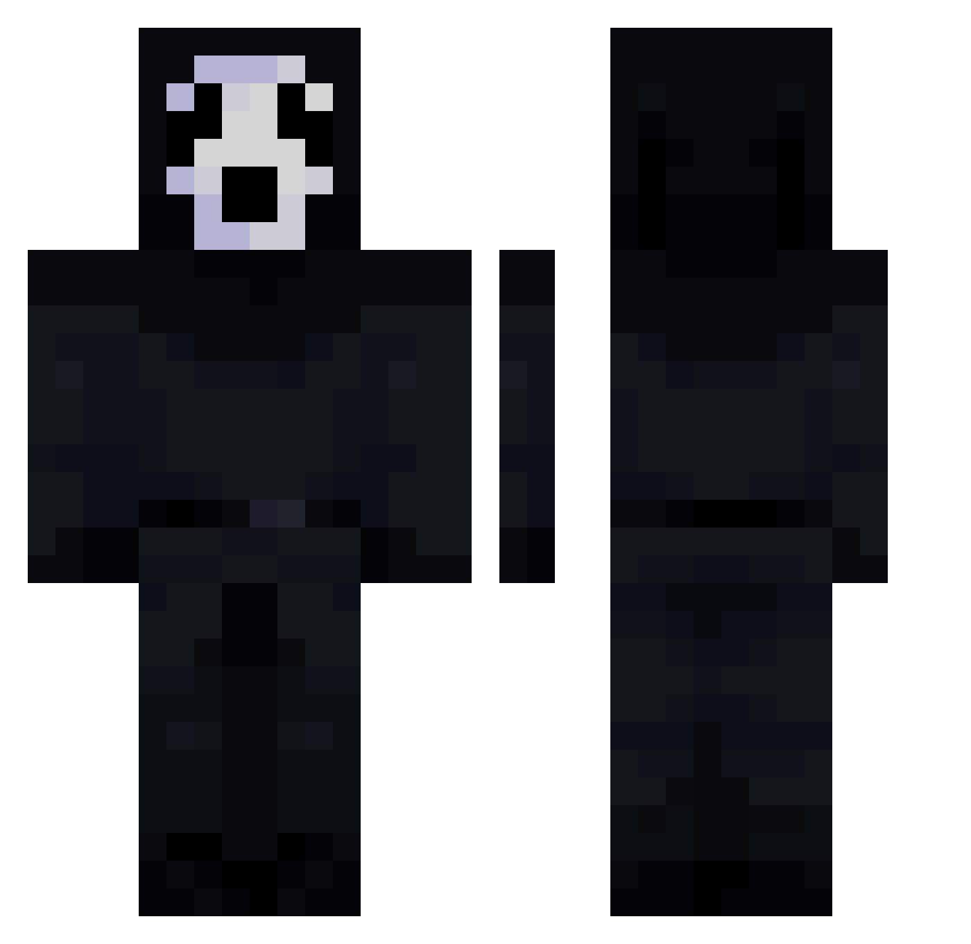 Sofadex Minecraft skin, front and back view
