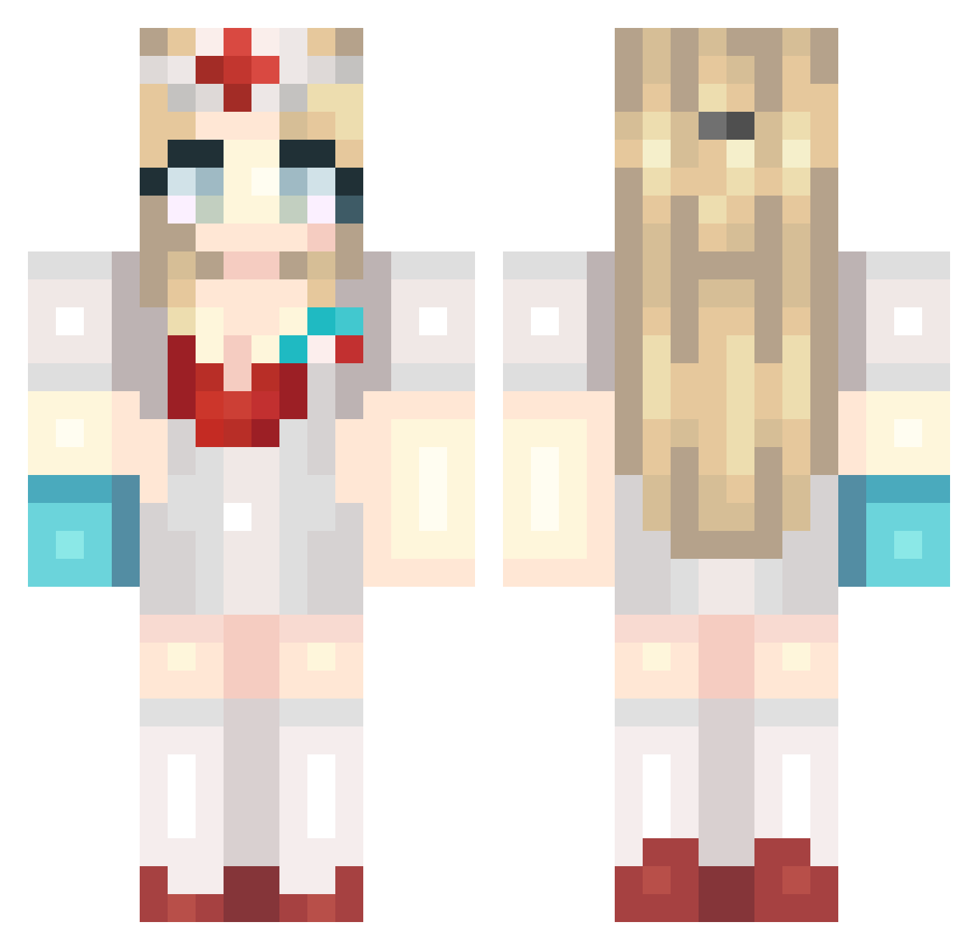SesameSauce_ Minecraft skin, front and back view
