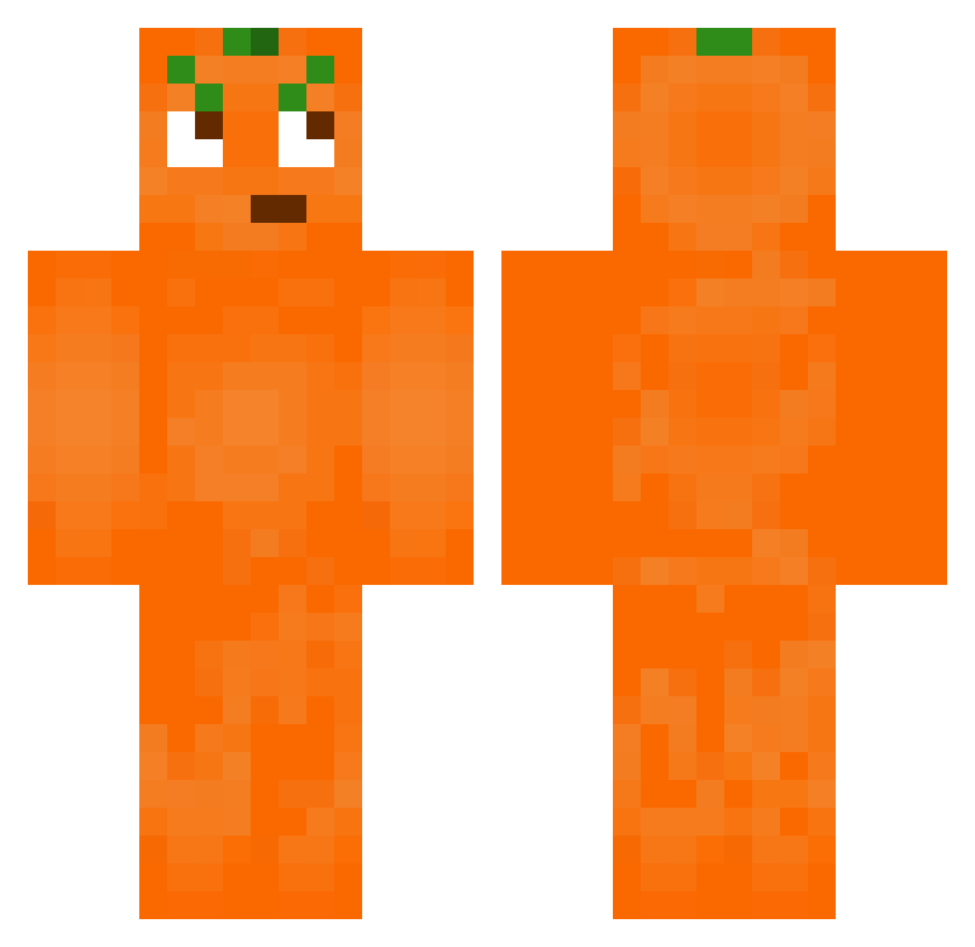 SeriousBetty Minecraft skin, front and back view