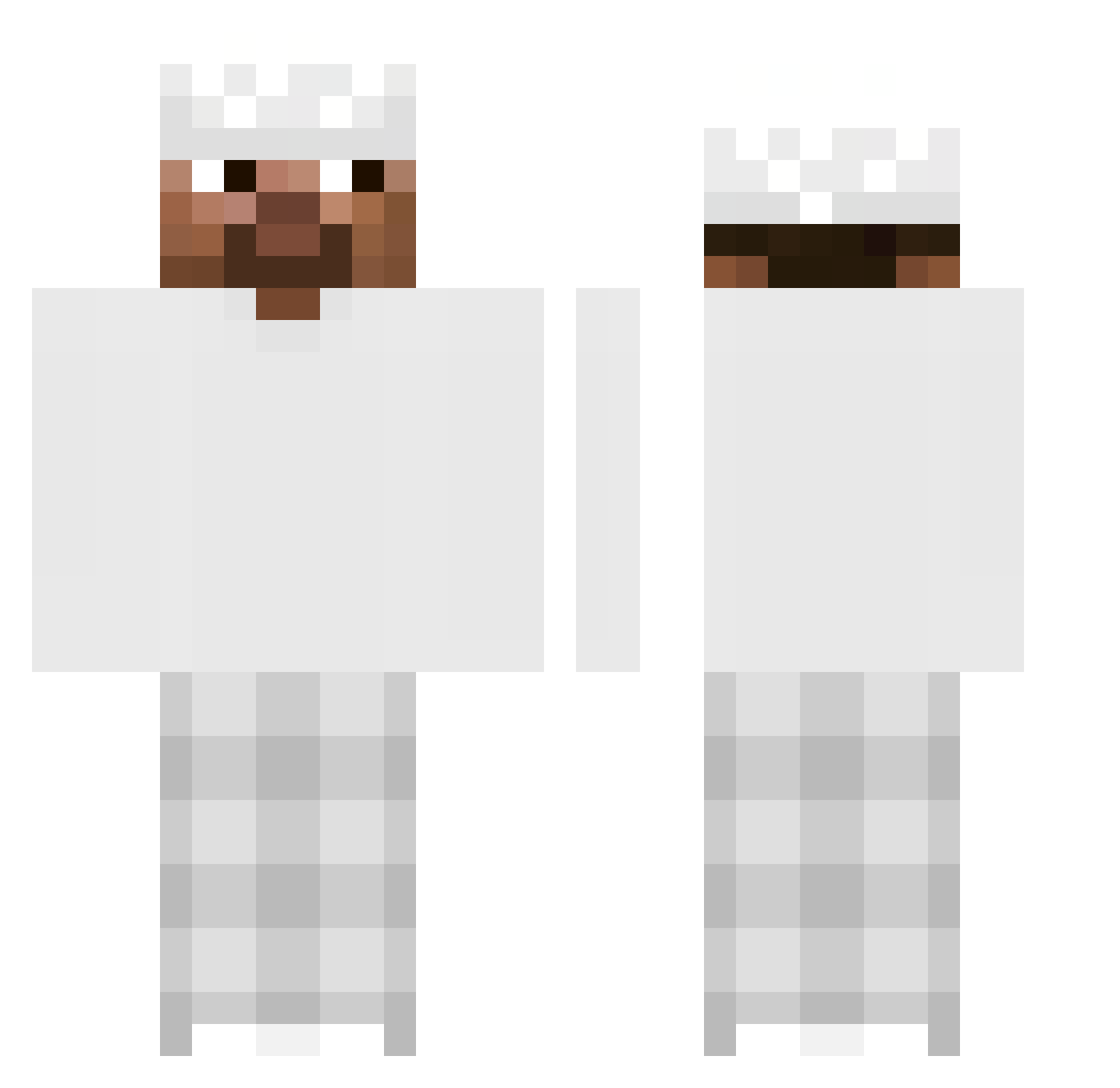 Anchorsws Minecraft skin, front and back view