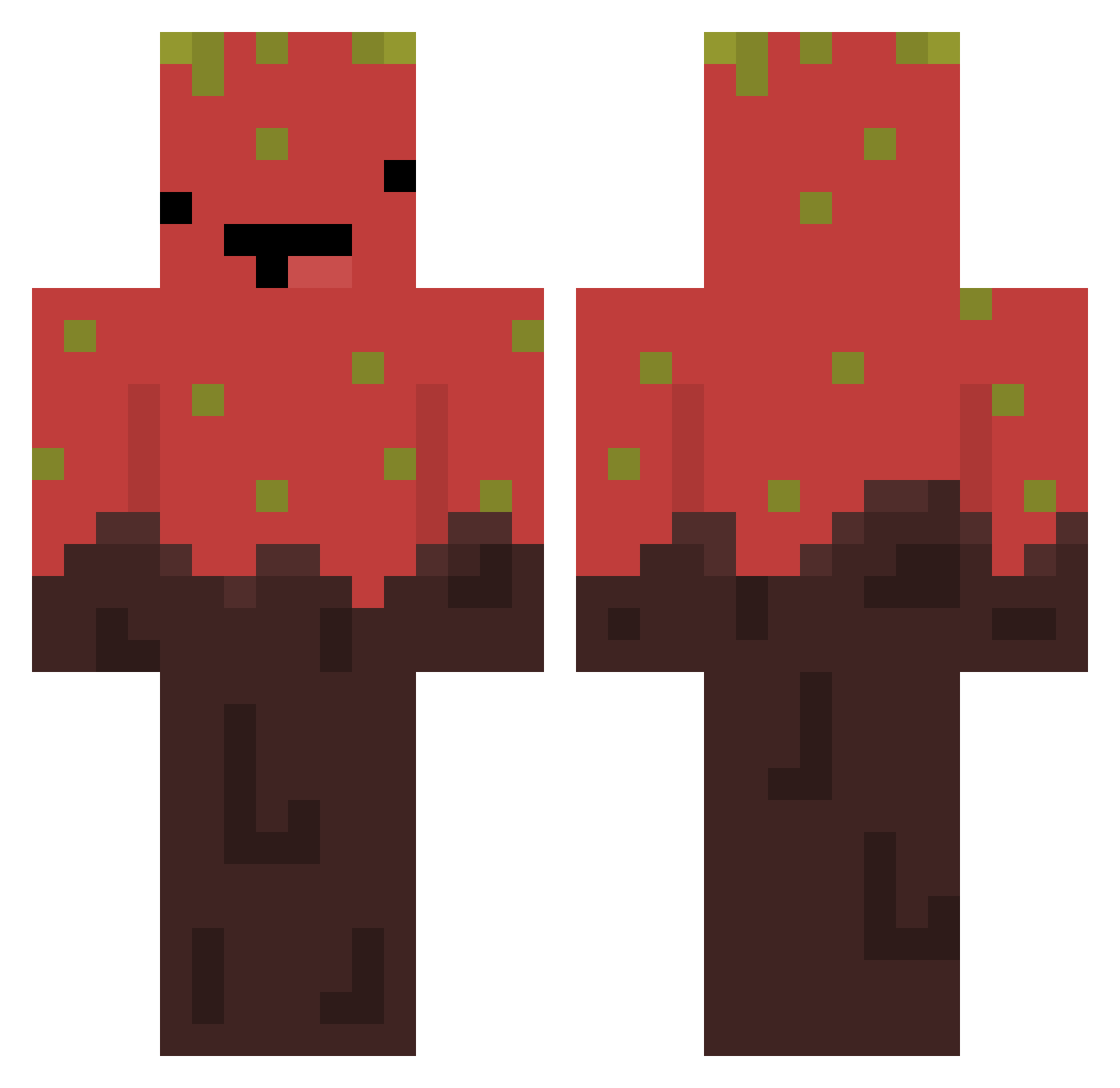 IGotHellaRizz Minecraft skin, front and back view