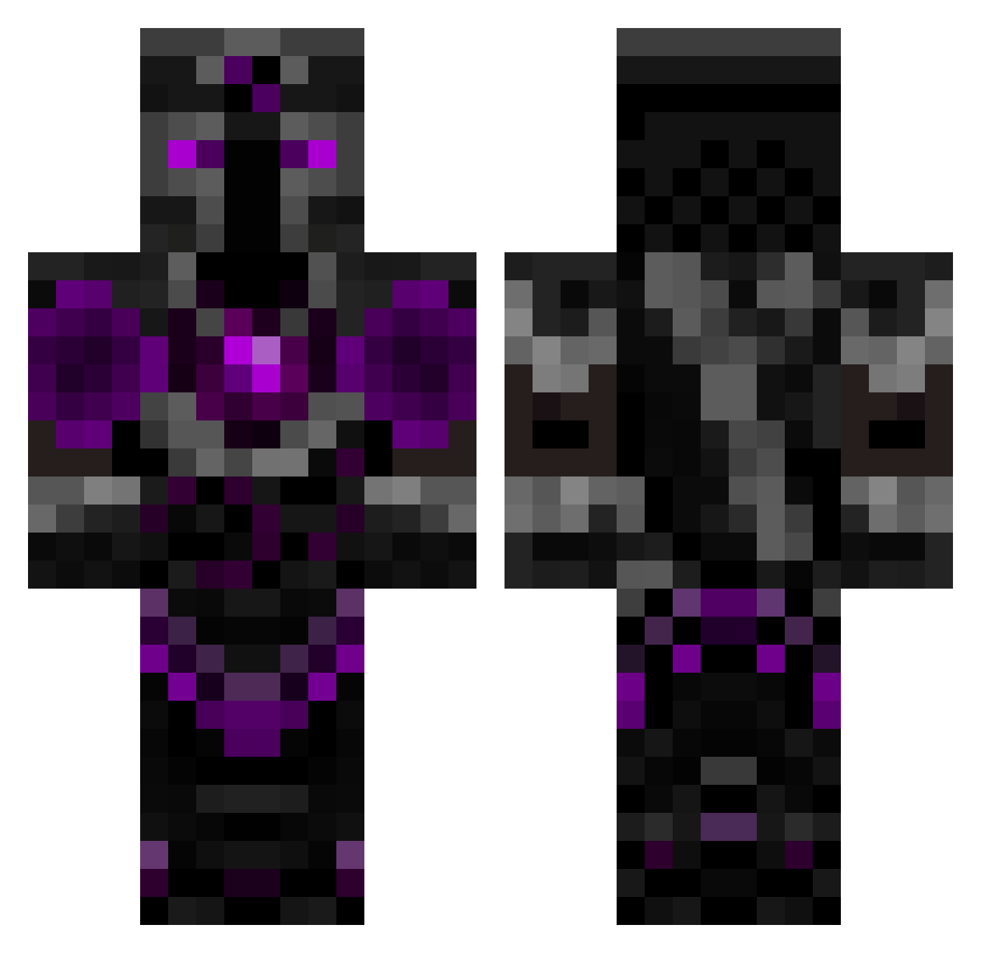 Backage Minecraft skin, front and back view