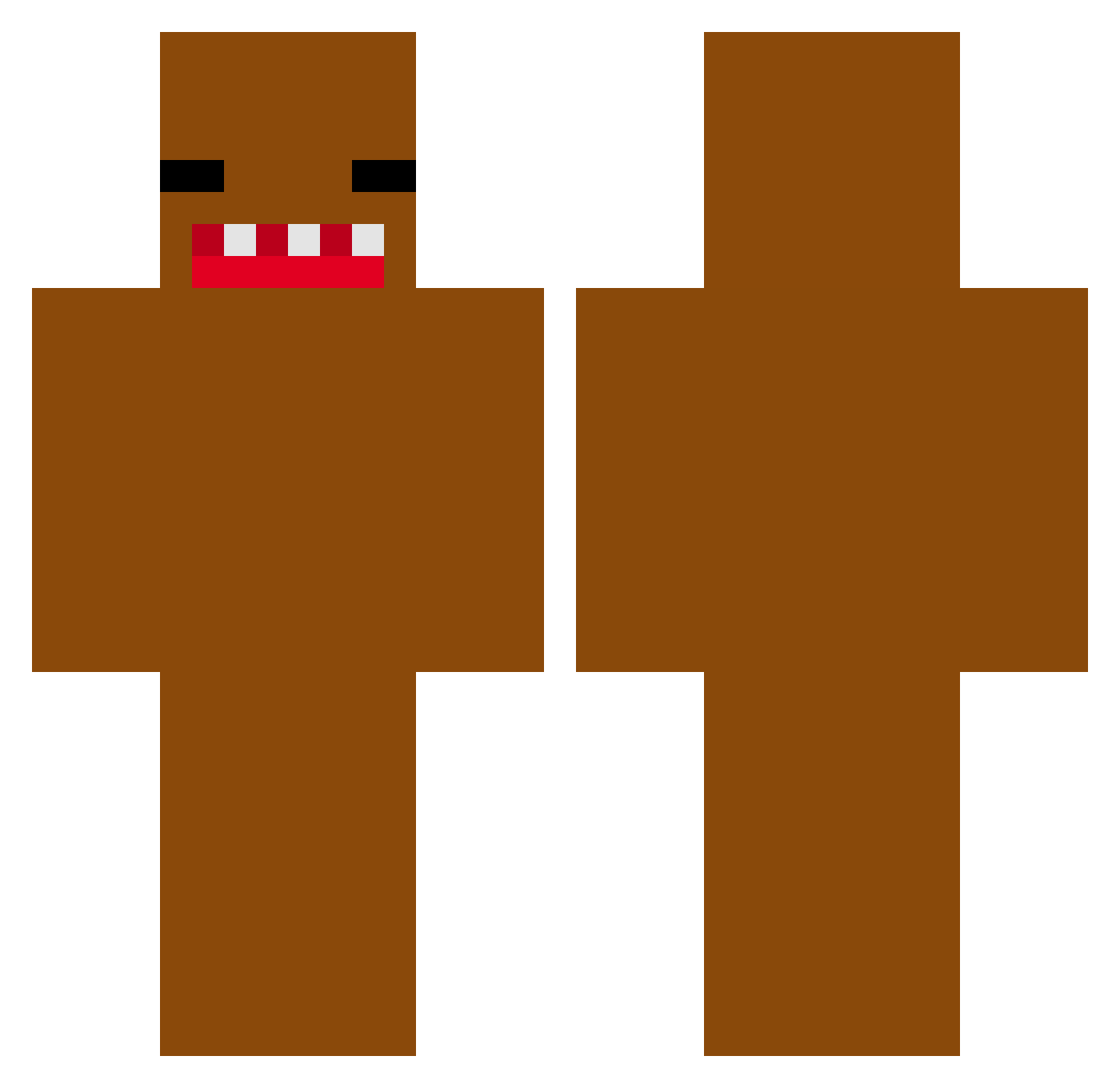 Keyamu Minecraft skin, front and back view