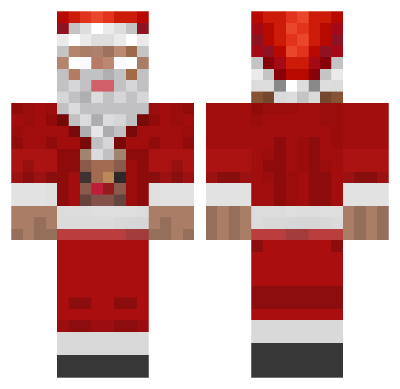 Omnividete Minecraft skin, front and back view