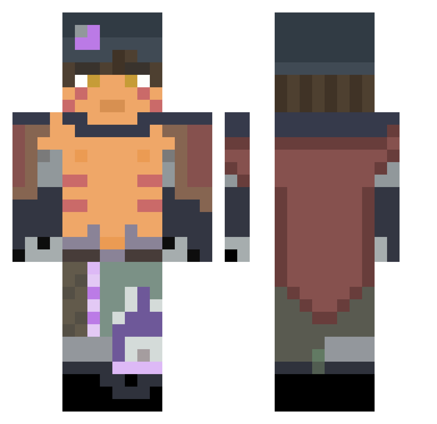 king_deku18 Minecraft skin, front and back view