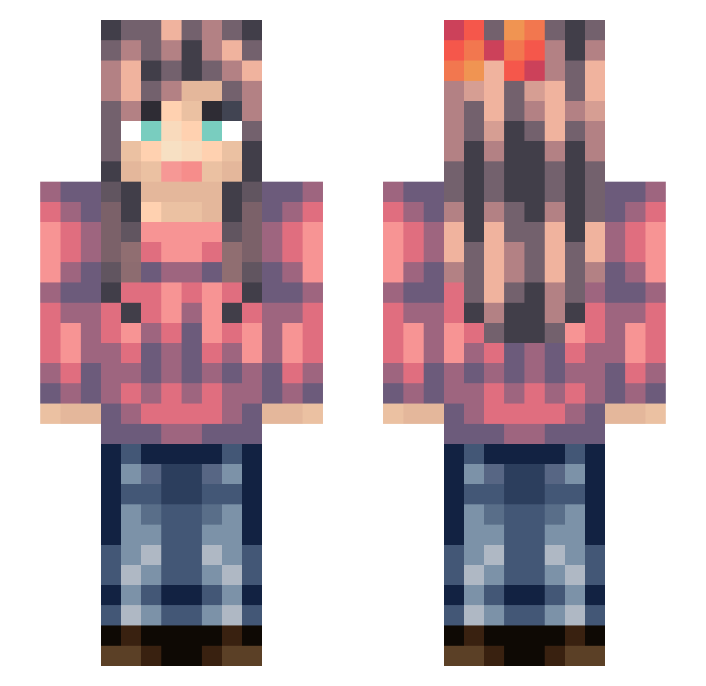 scintillations Minecraft skin, front and back view