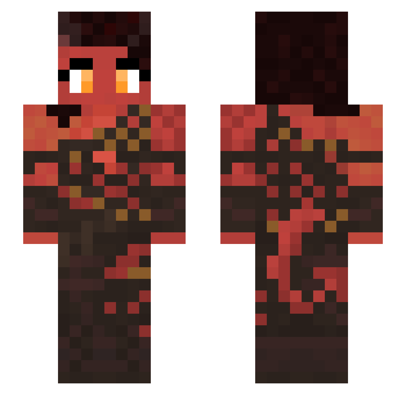 Diamondcoo Minecraft skin, front and back view
