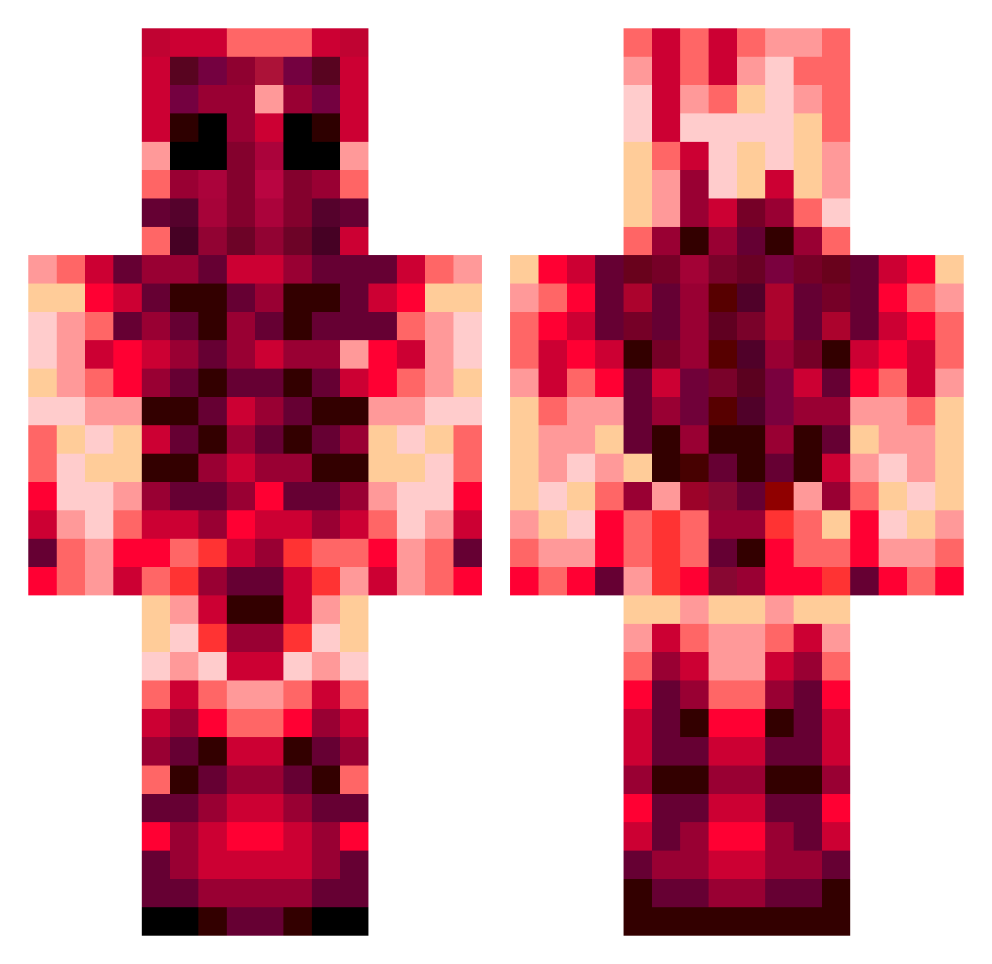 Erebeusu Minecraft skin, front and back view