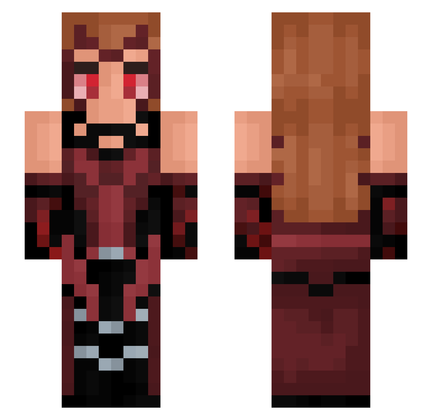 Anett Minecraft skin, front and back view
