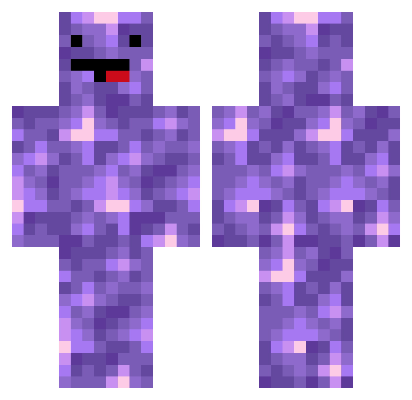 Thunderbolts5 Minecraft skin, front and back view