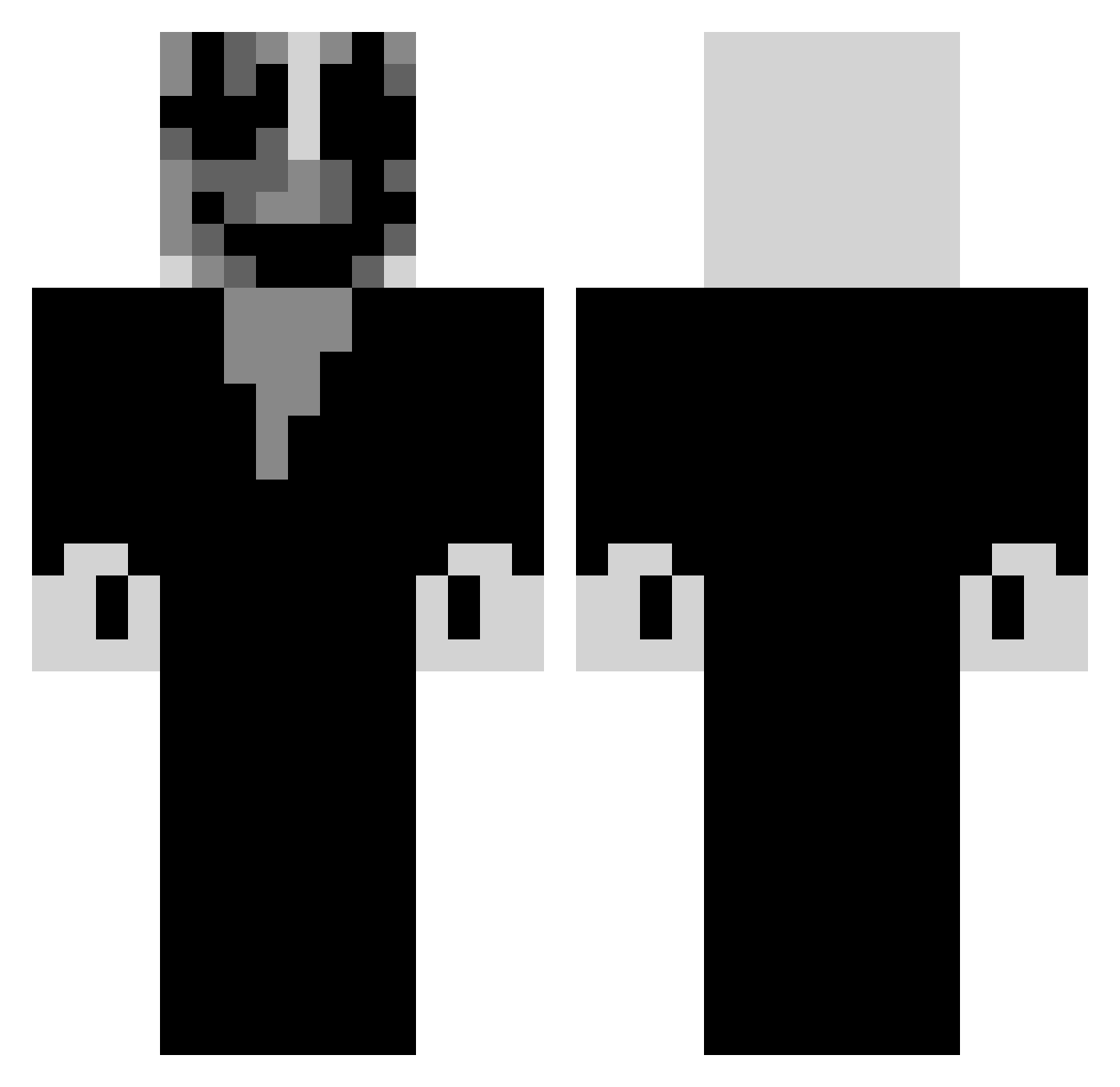 sphere10 Minecraft skin, front and back view