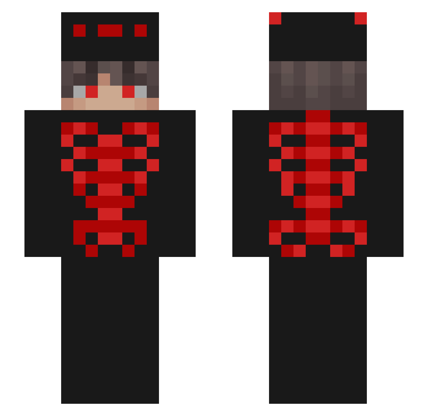 LeStriing_A_Enzo Minecraft skin, front and back view