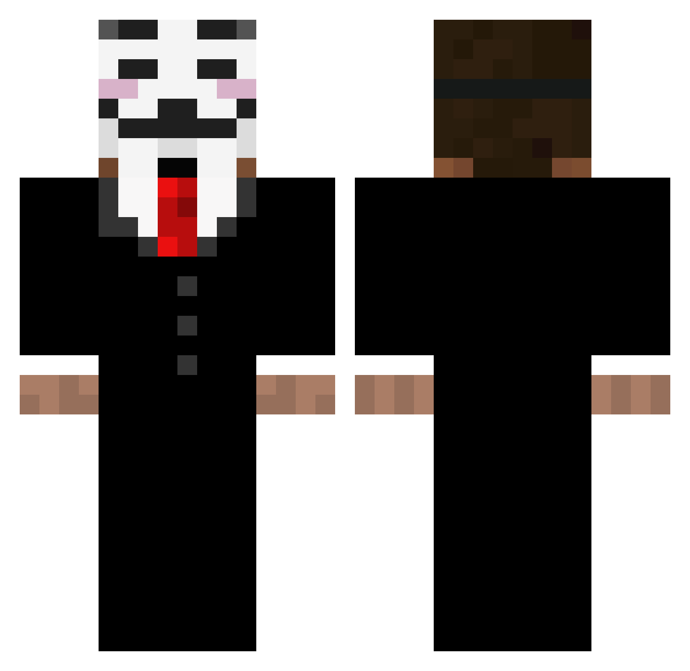 kvufee Minecraft skin, front and back view