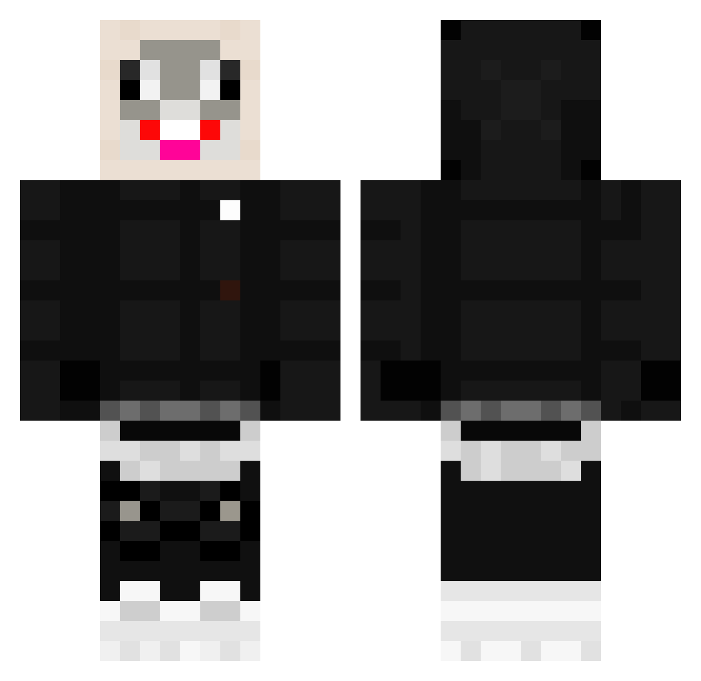 artikson Minecraft skin, front and back view