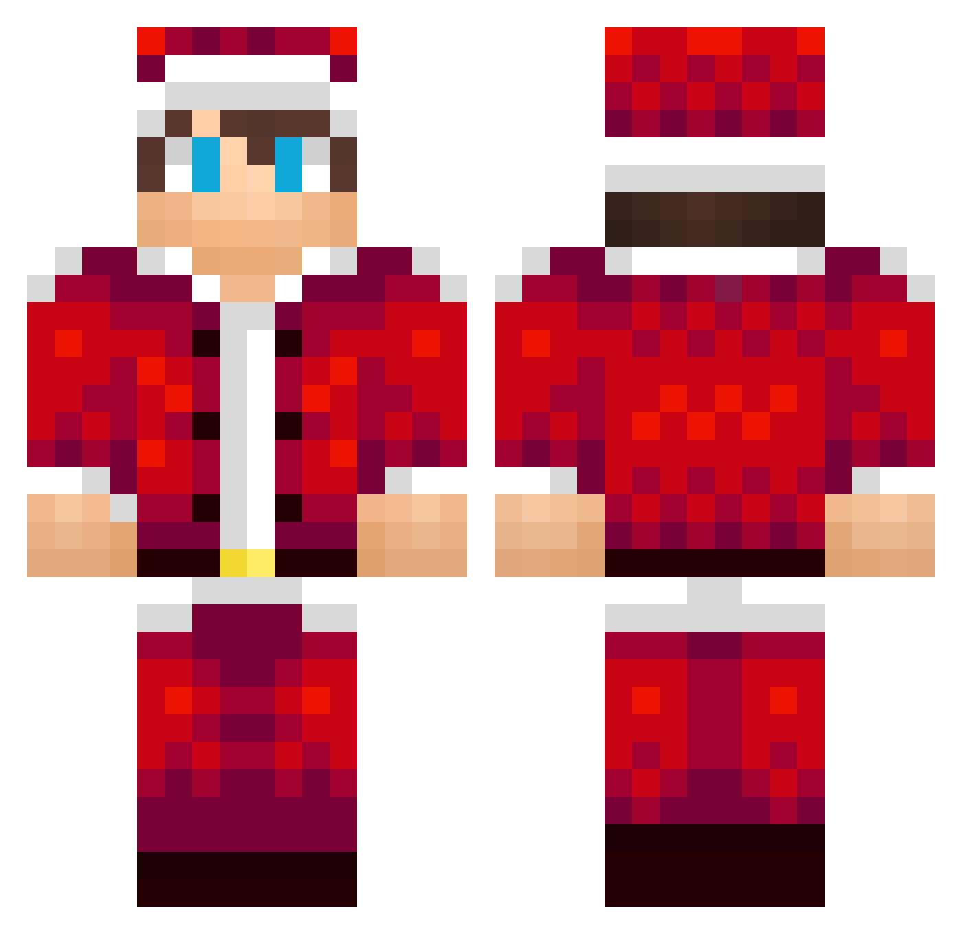ItsMasterGold Minecraft skin, front and back view
