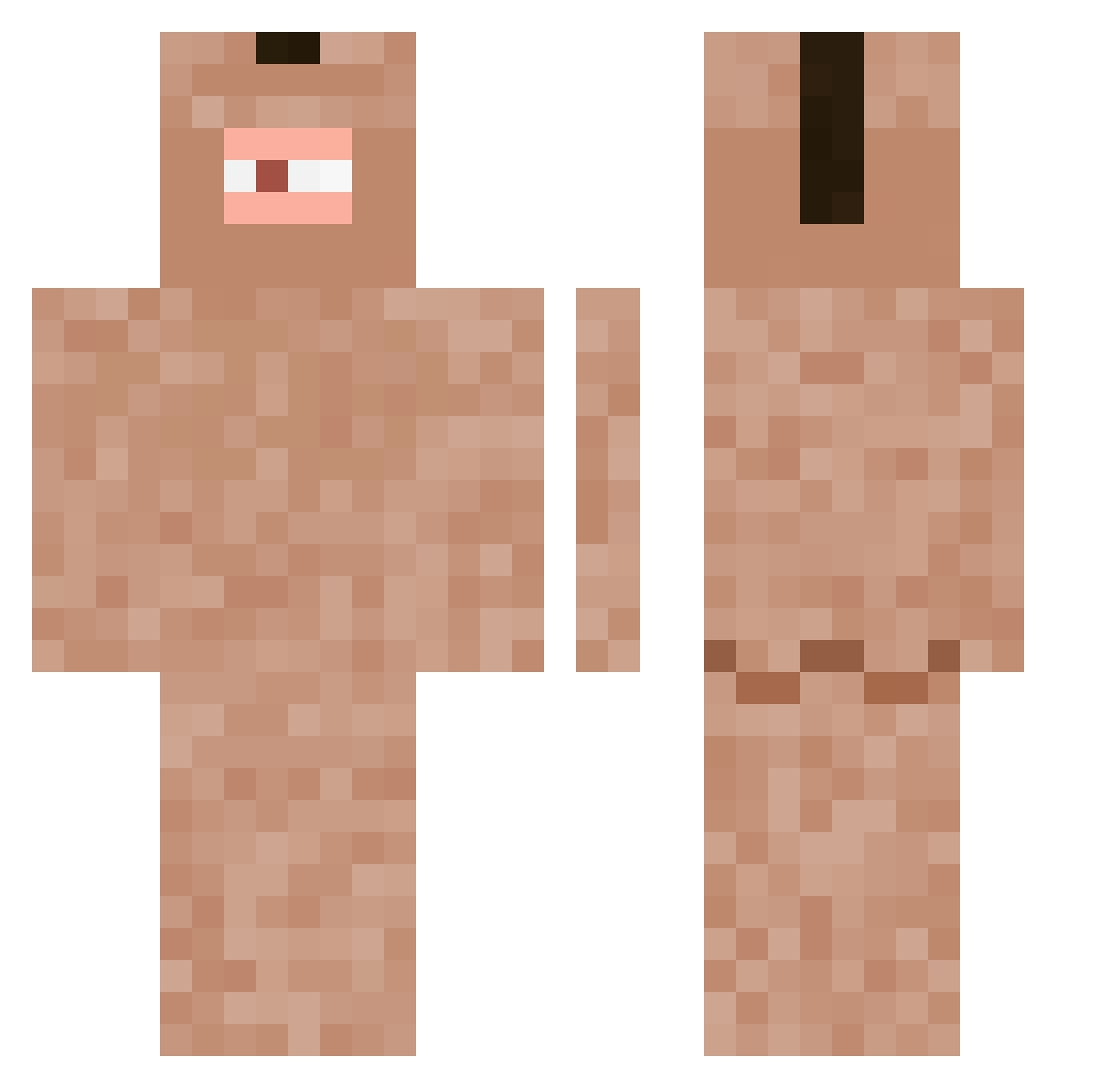 Zorino Minecraft skin, front and back view