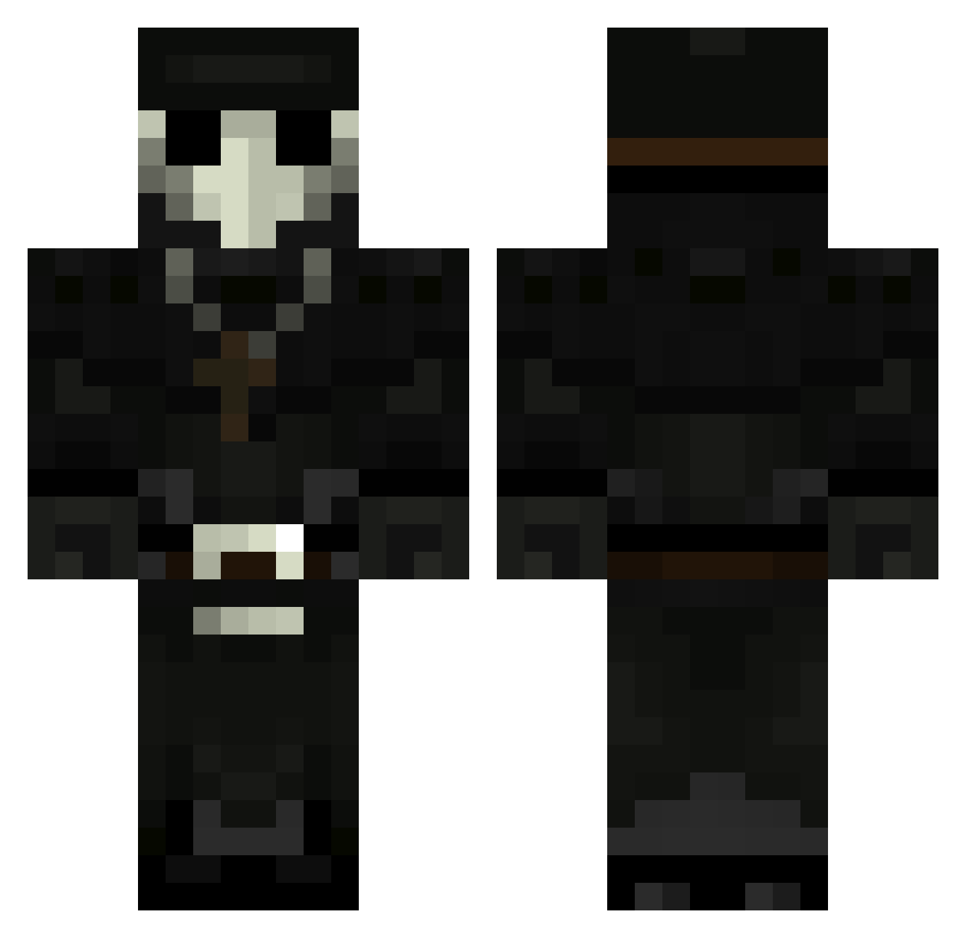 OmnibJ Minecraft skin, front and back view
