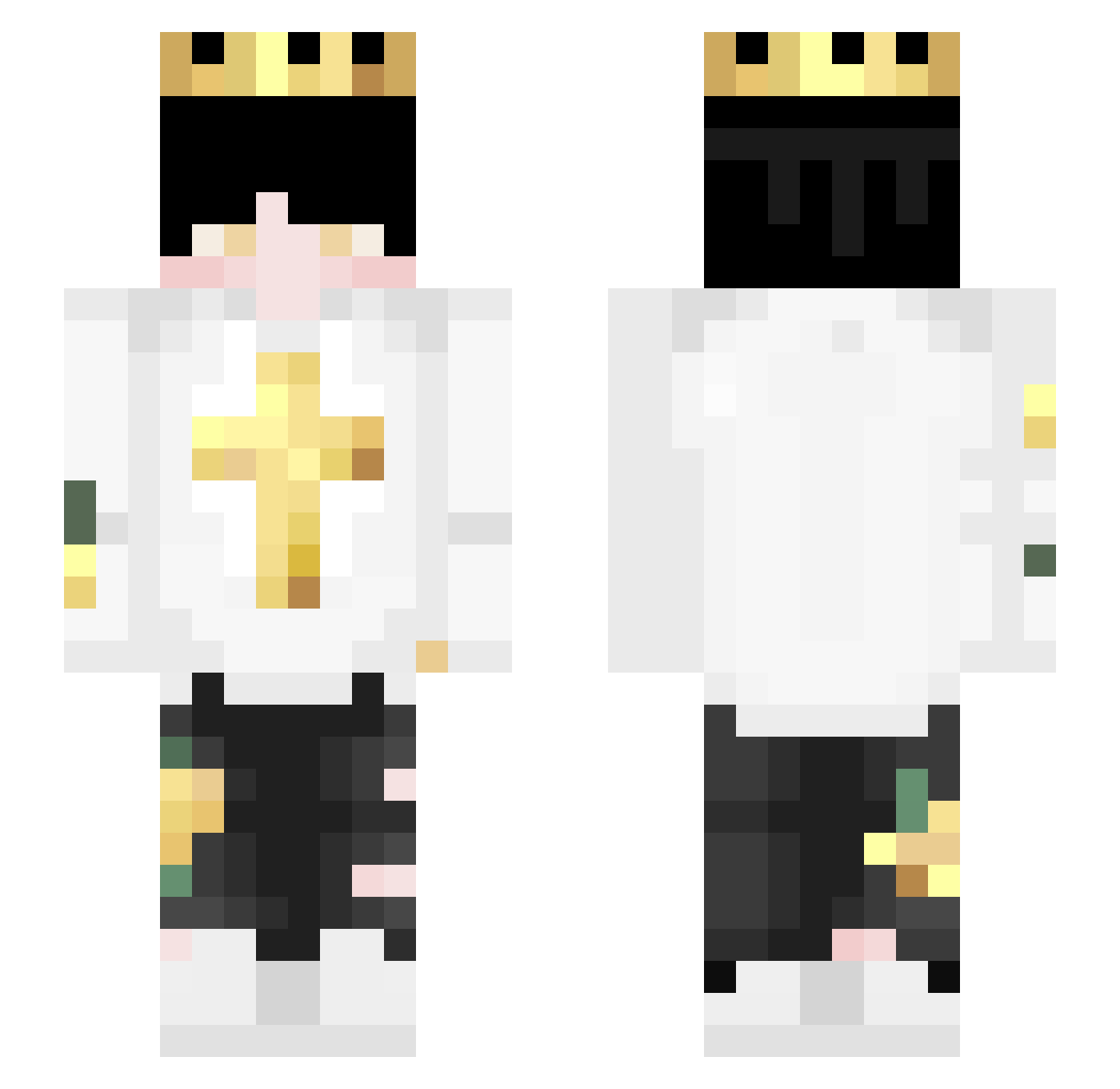 bunsmazda Minecraft skin, front and back view