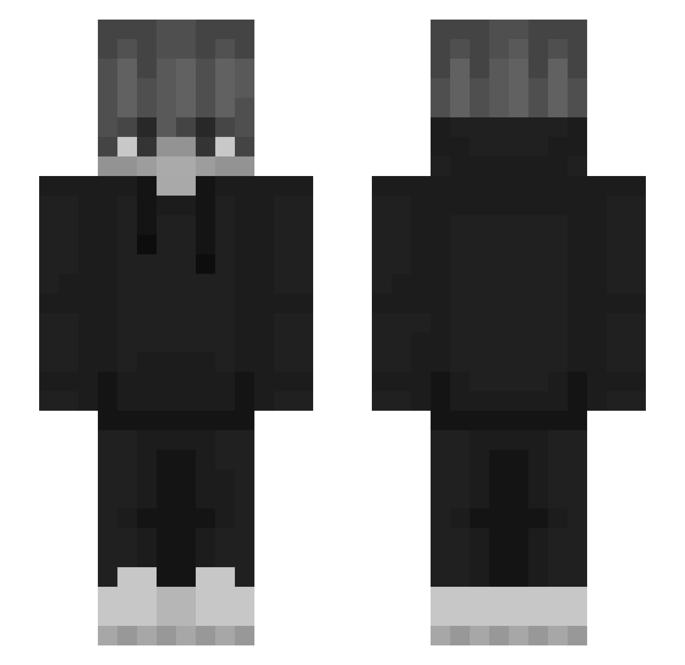 _Blazing Minecraft skin, front and back view