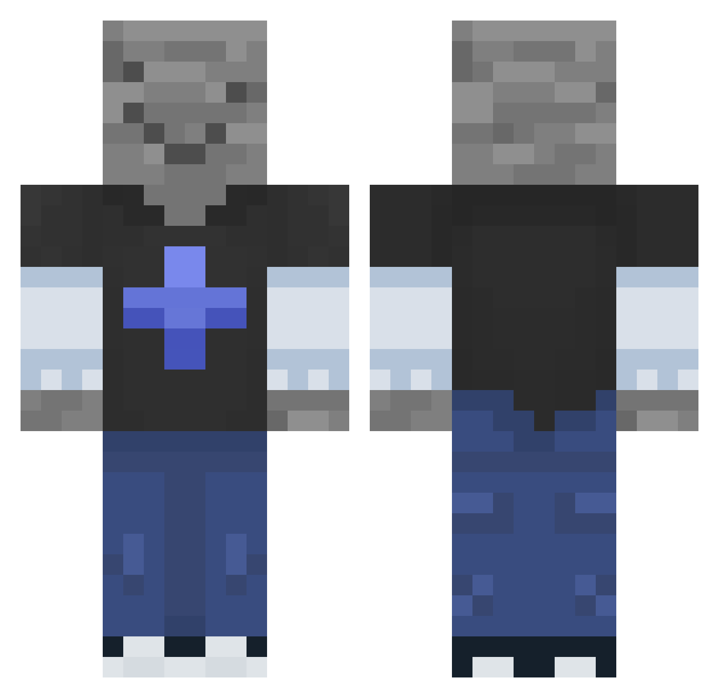 CapedBlunder101 Minecraft skin, front and back view