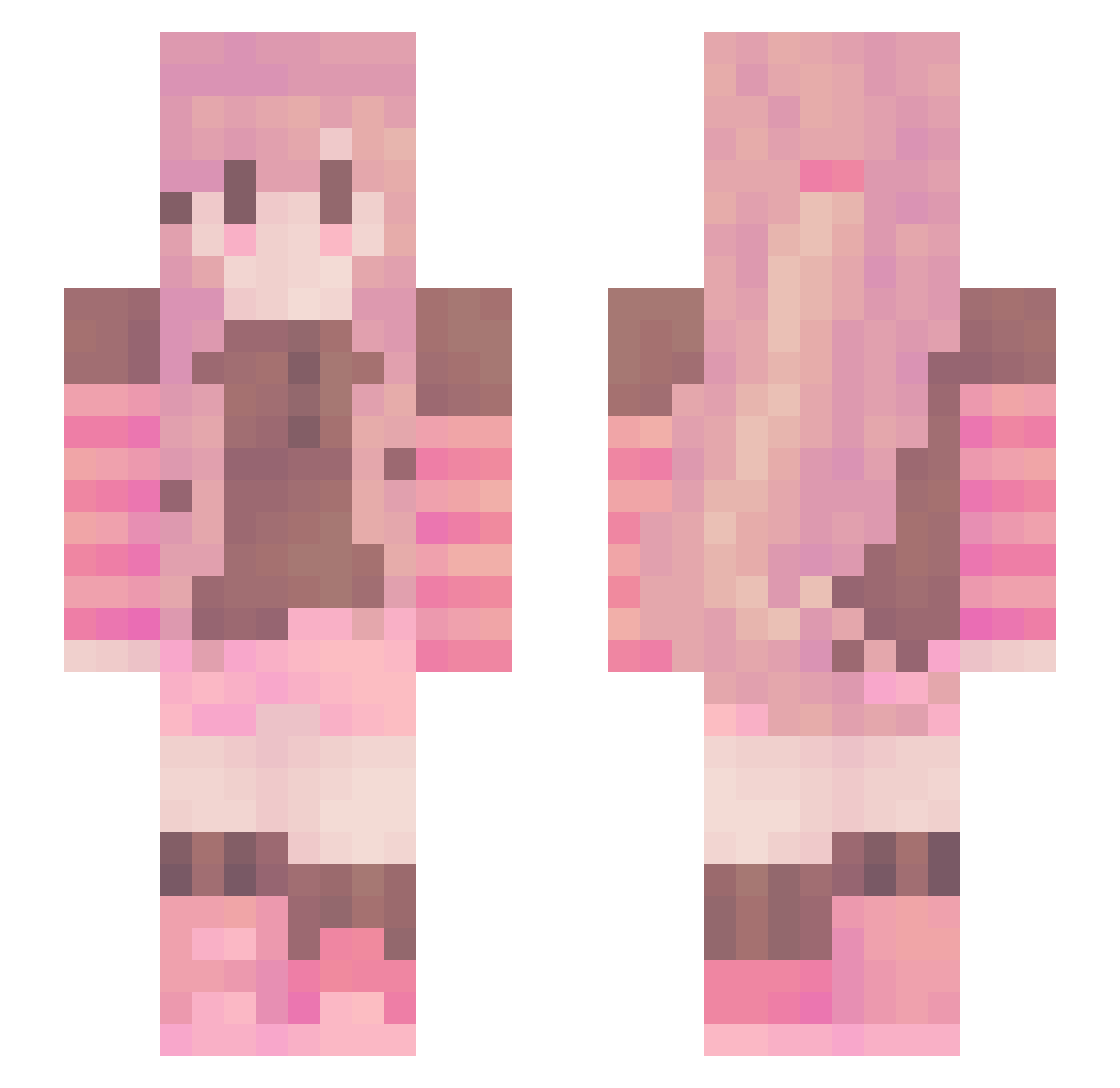 Creeper_Girl Minecraft skin, front and back view
