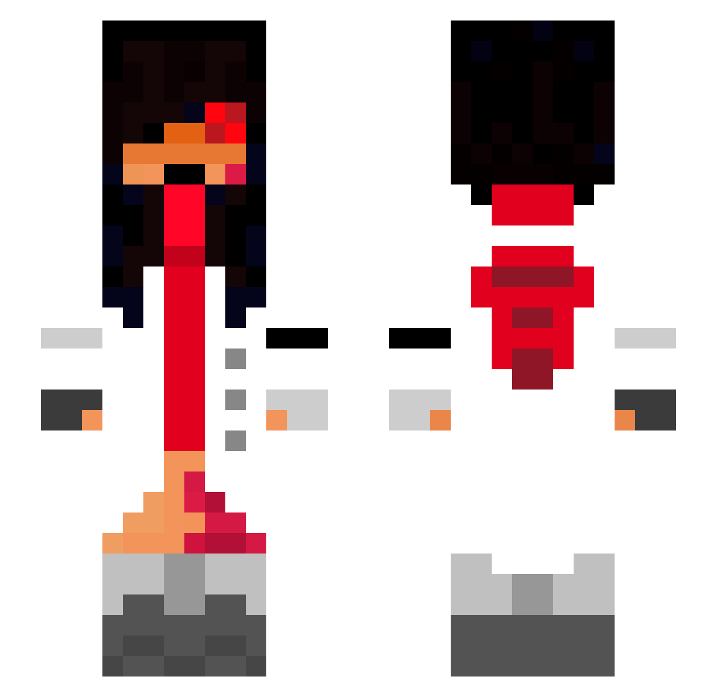 MICRO1111 Minecraft skin, front and back view