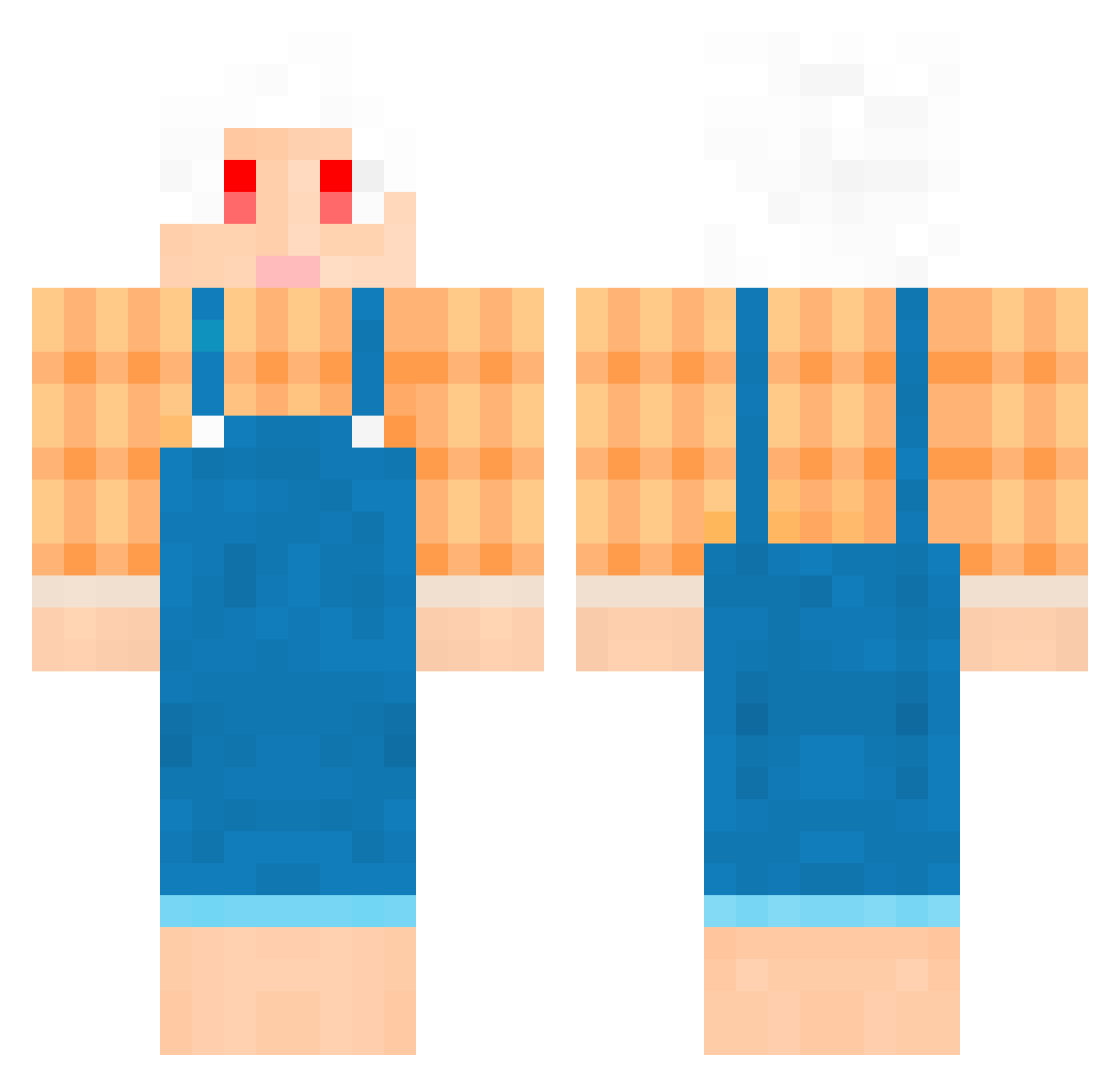Sancho Minecraft skin, front and back view