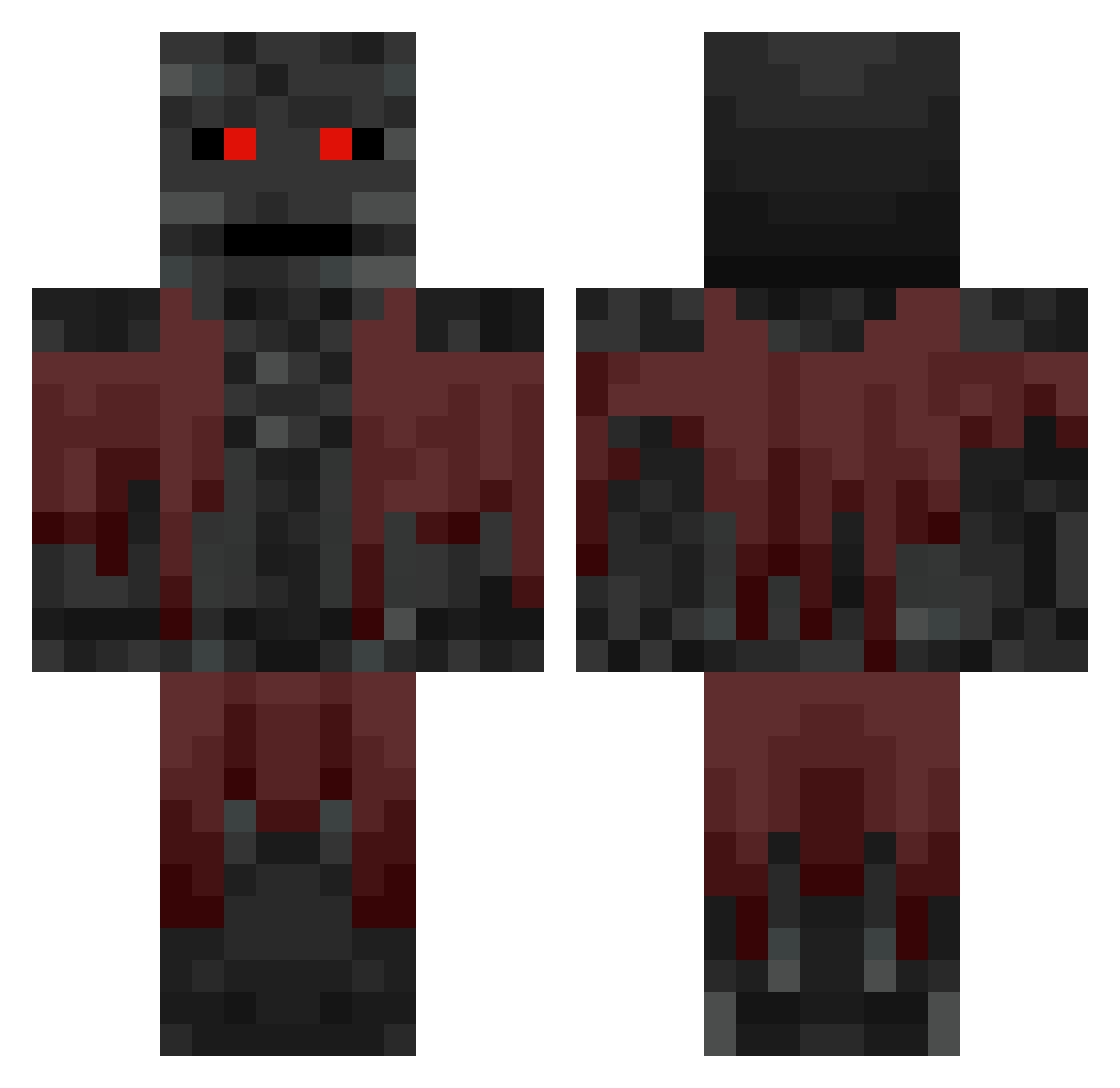 DeaglePowerBG Minecraft skin, front and back view