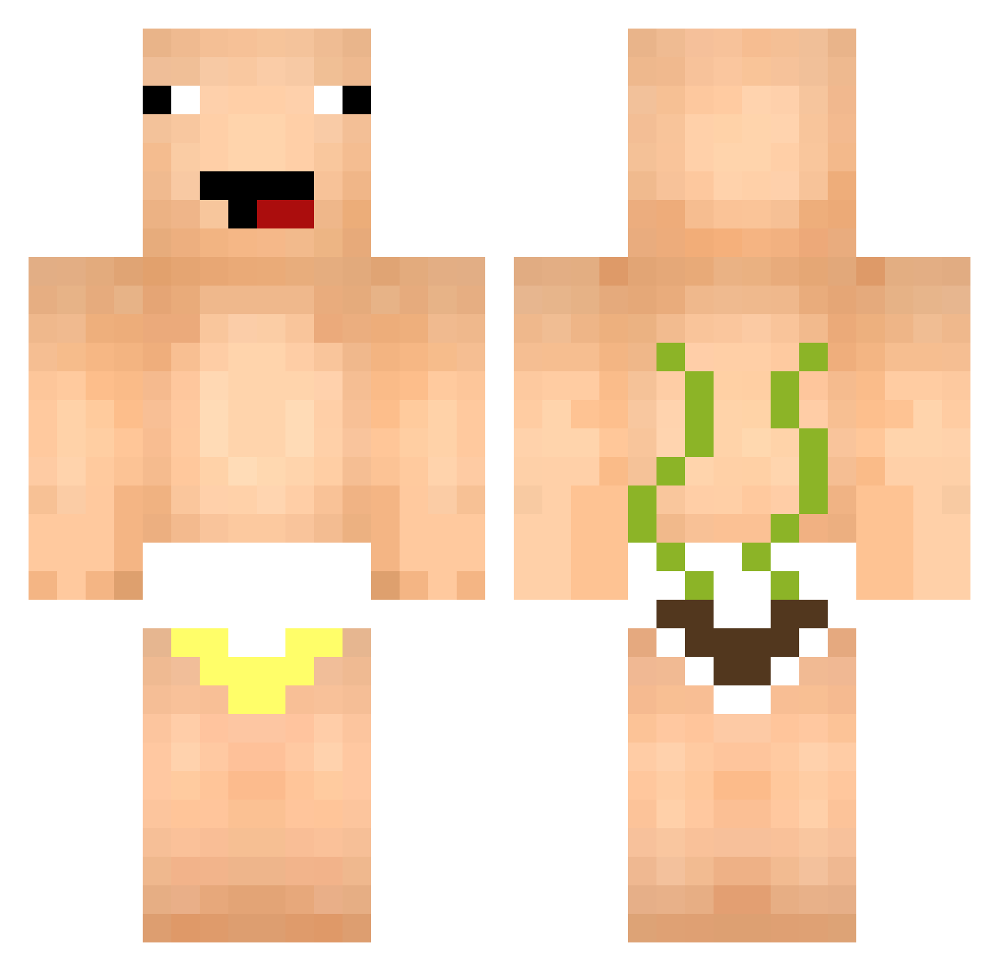 GoodWithBalls_ Minecraft skin, front and back view