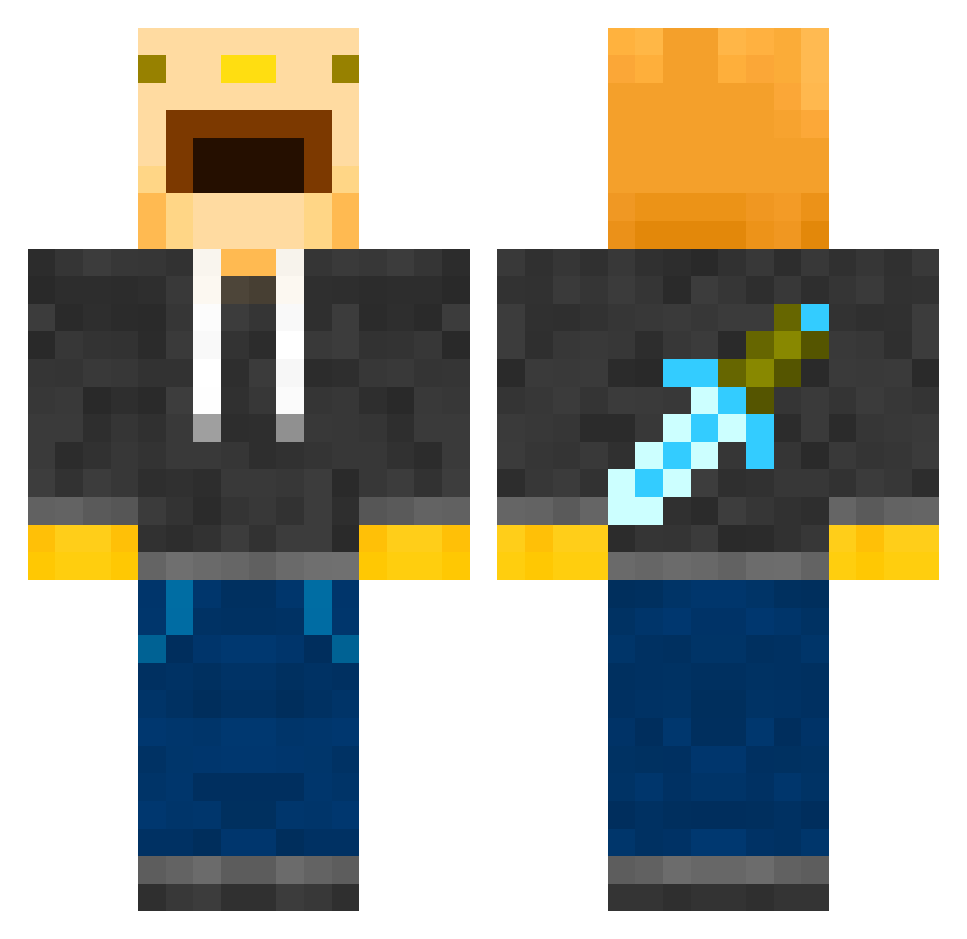 PNJ_5 Minecraft skin, front and back view