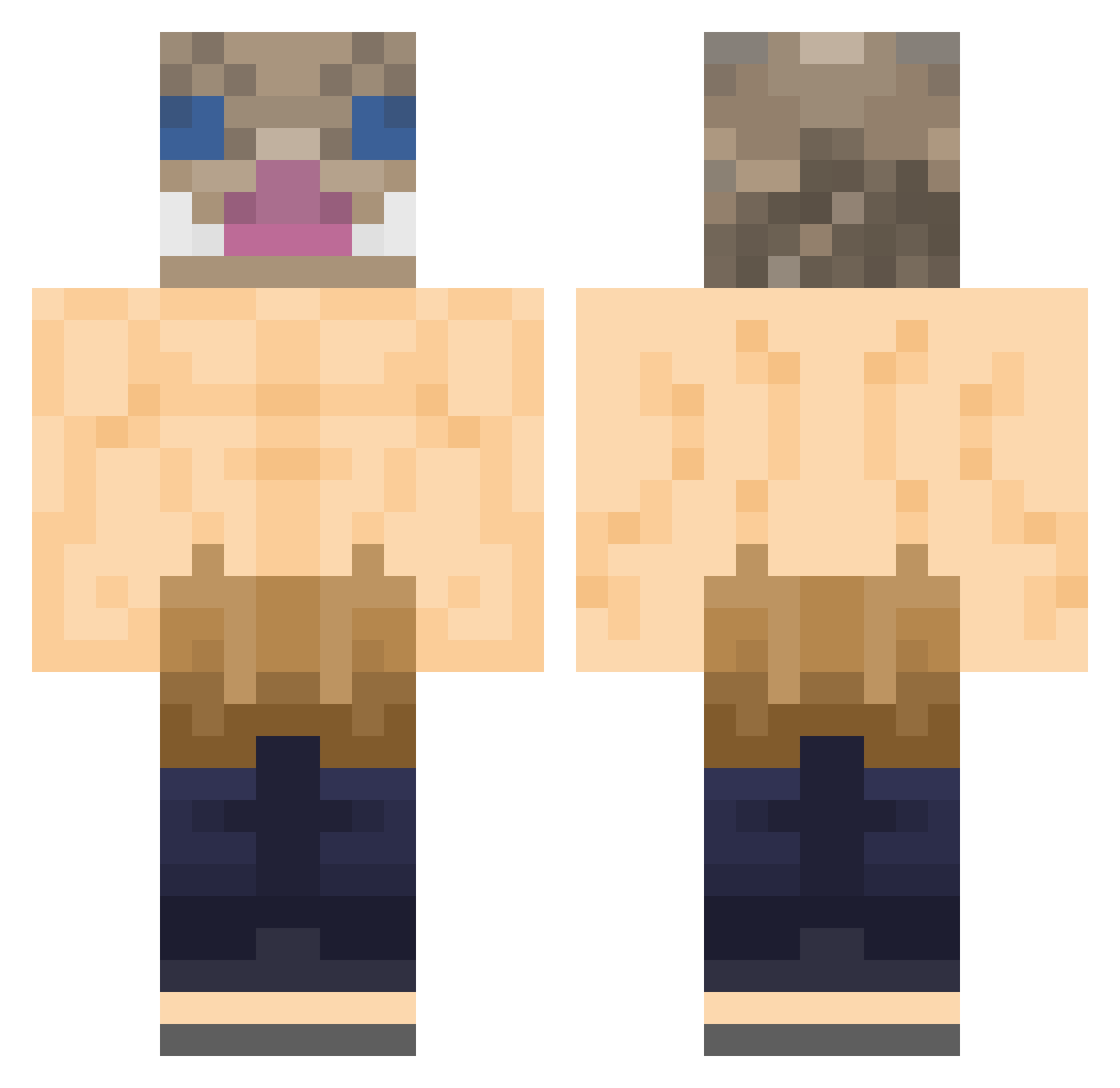 RayIsMikuSimp Minecraft skin, front and back view