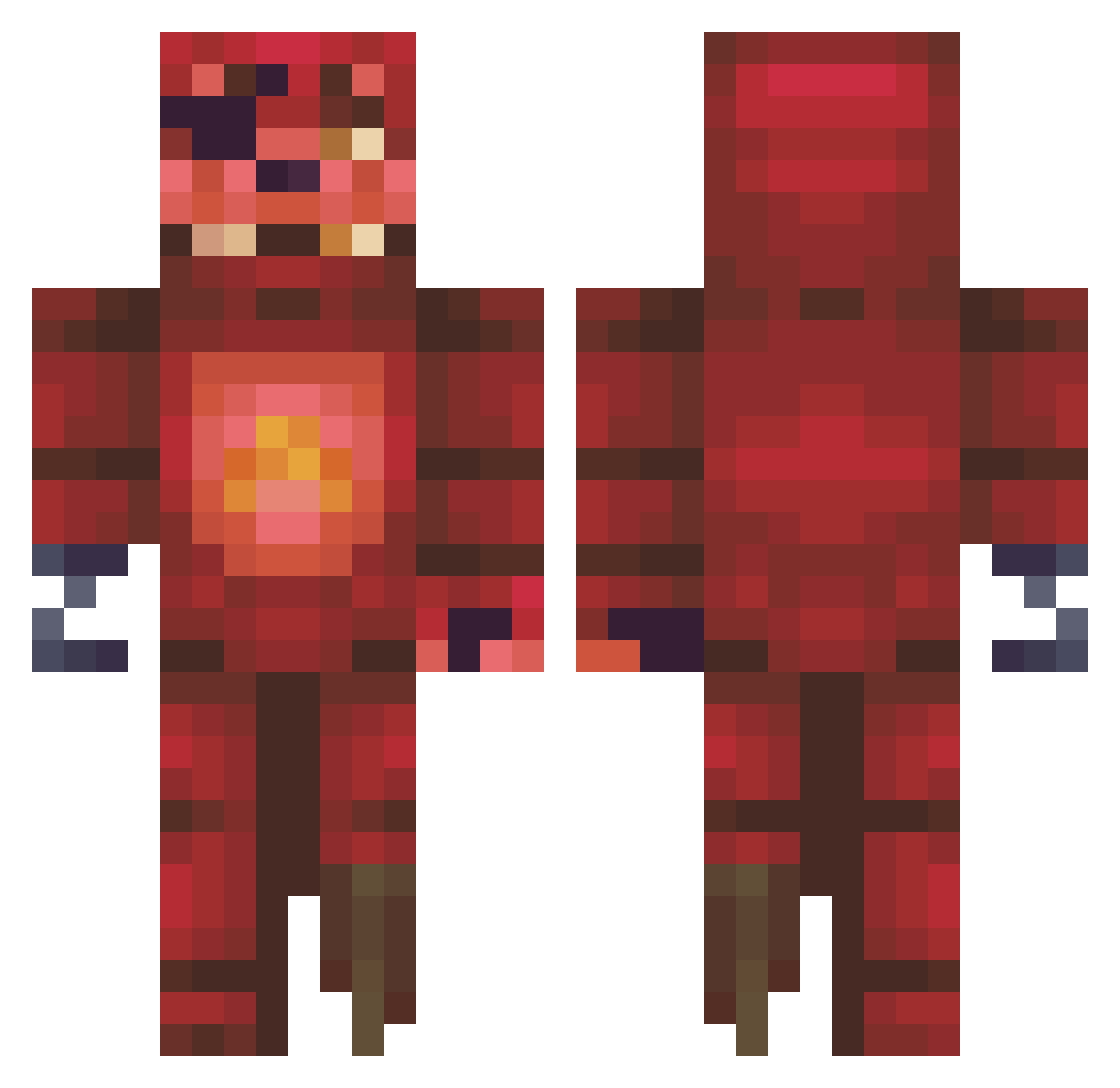 Foxyfreddy2018 Minecraft skin, front and back view