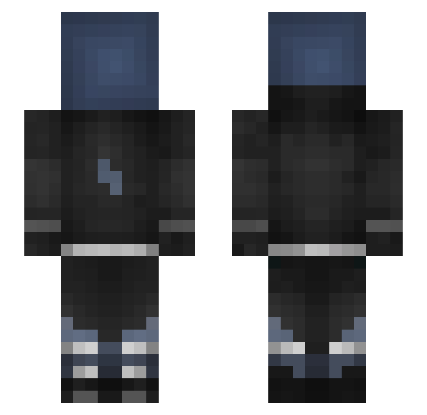 Benoxz Minecraft skin, front and back view