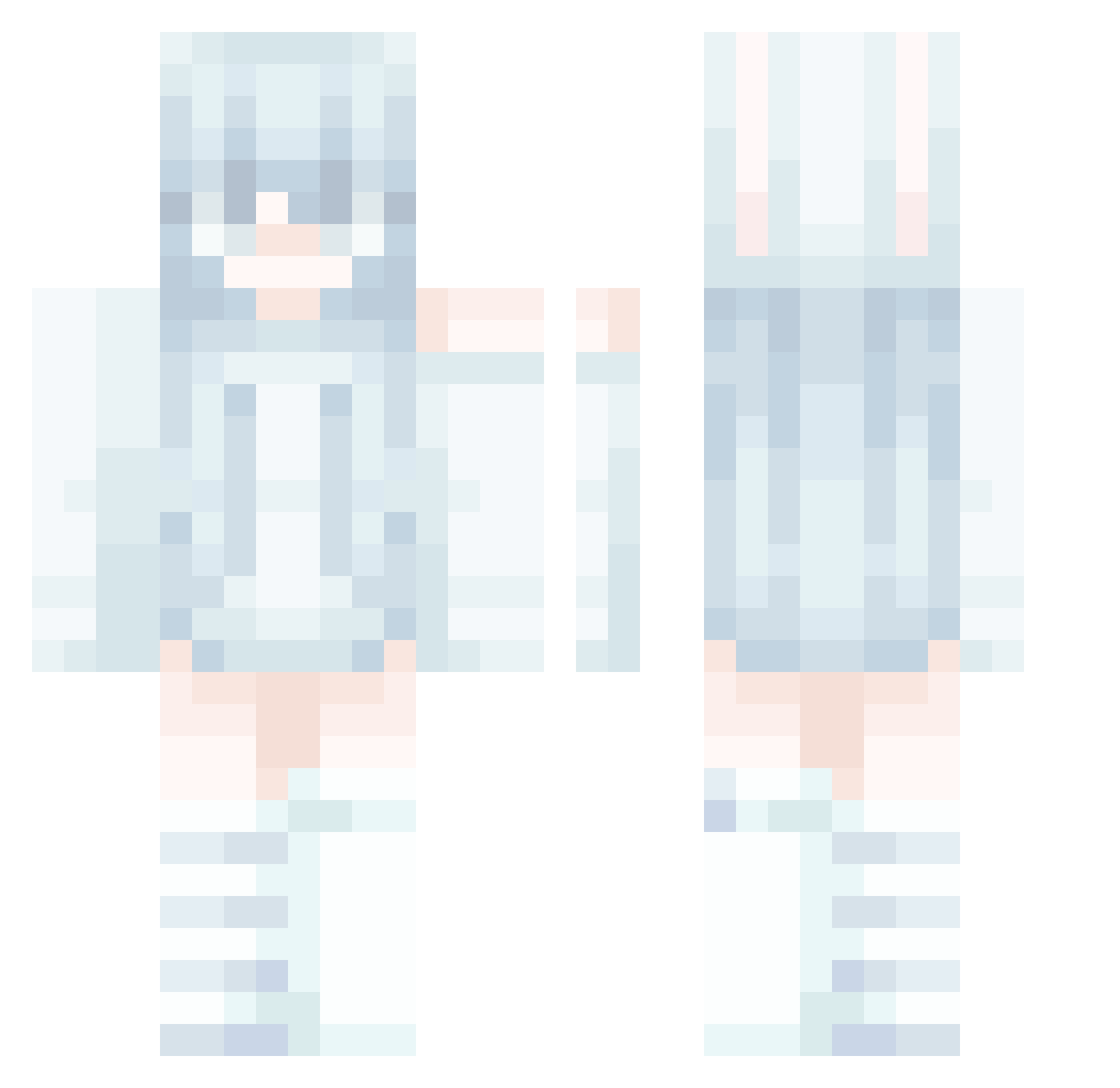 resputation Minecraft skin, front and back view