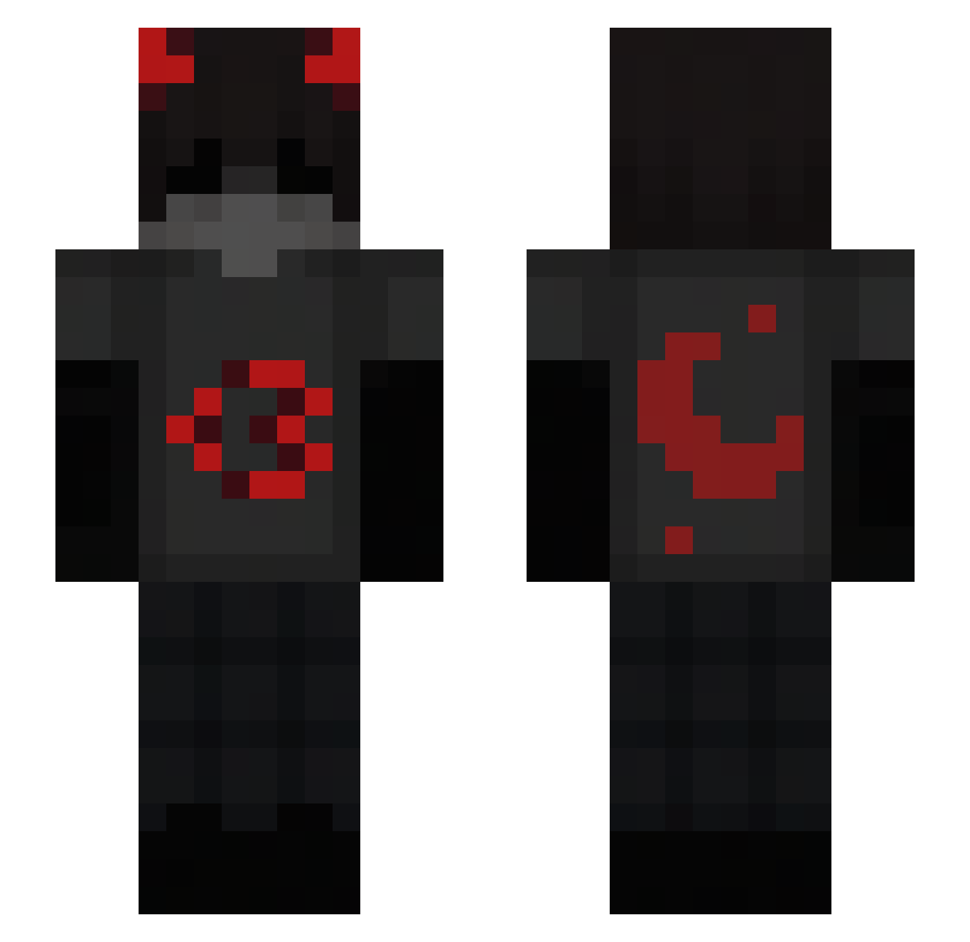 haliv676 Minecraft skin, front and back view