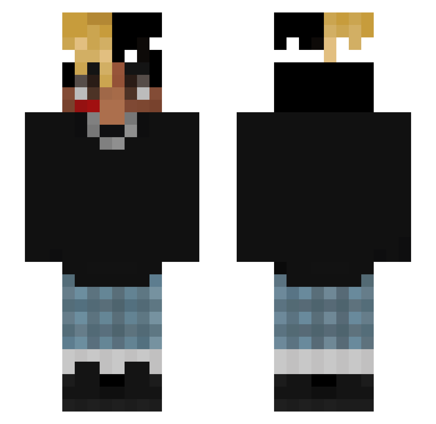 Kayano1131 Minecraft skin, front and back view
