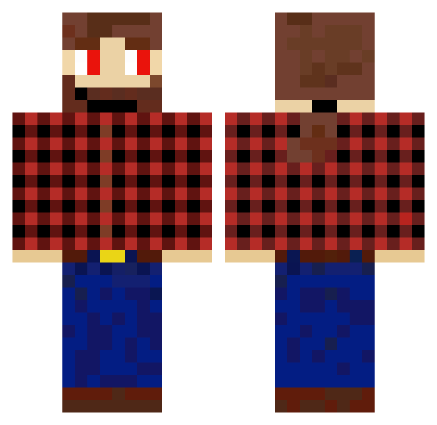 SirLarrold Minecraft skin, front and back view