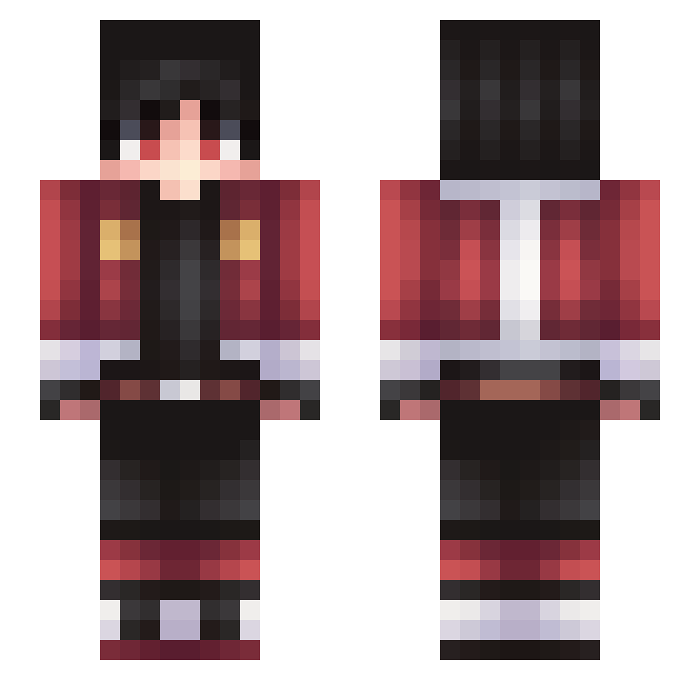 bGerdrad Minecraft skin, front and back view