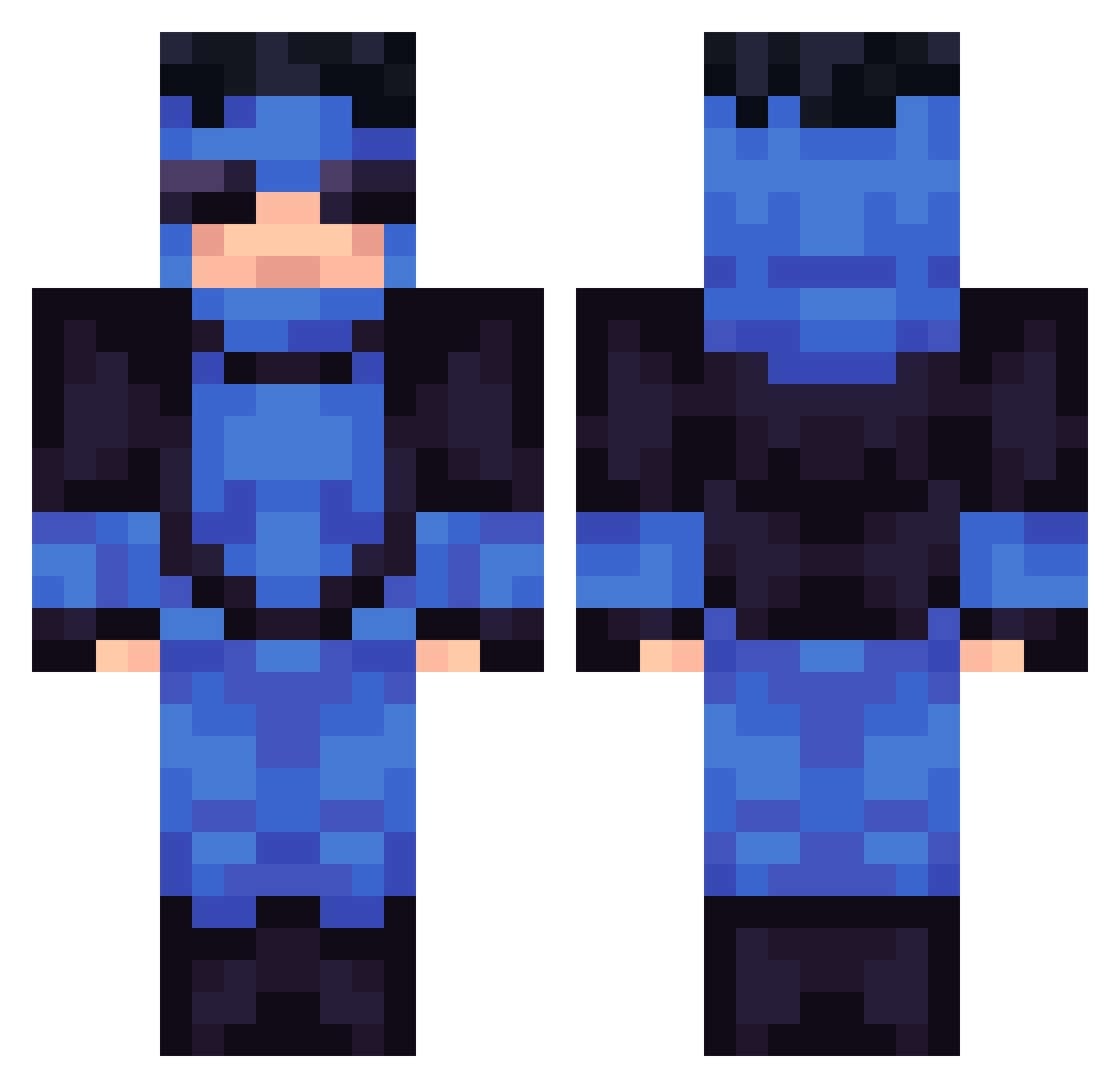 panipopo Minecraft skin, front and back view