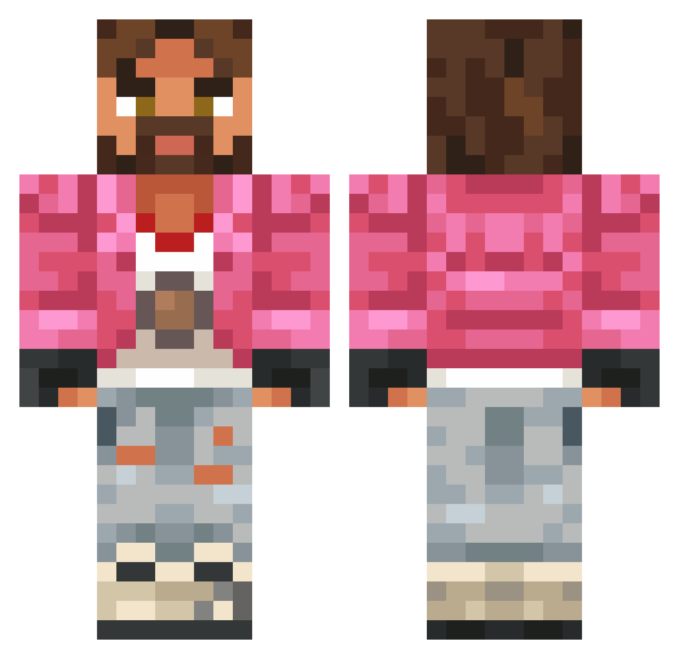 billenbeffer Minecraft skin, front and back view
