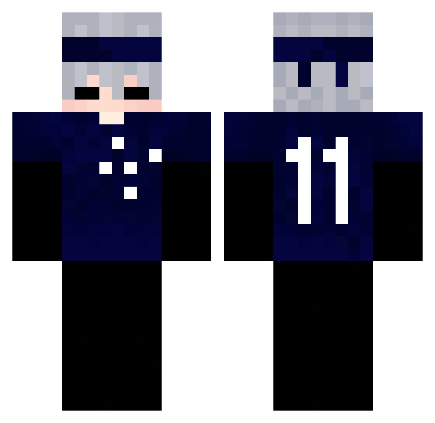 davisolanoob Minecraft skin, front and back view