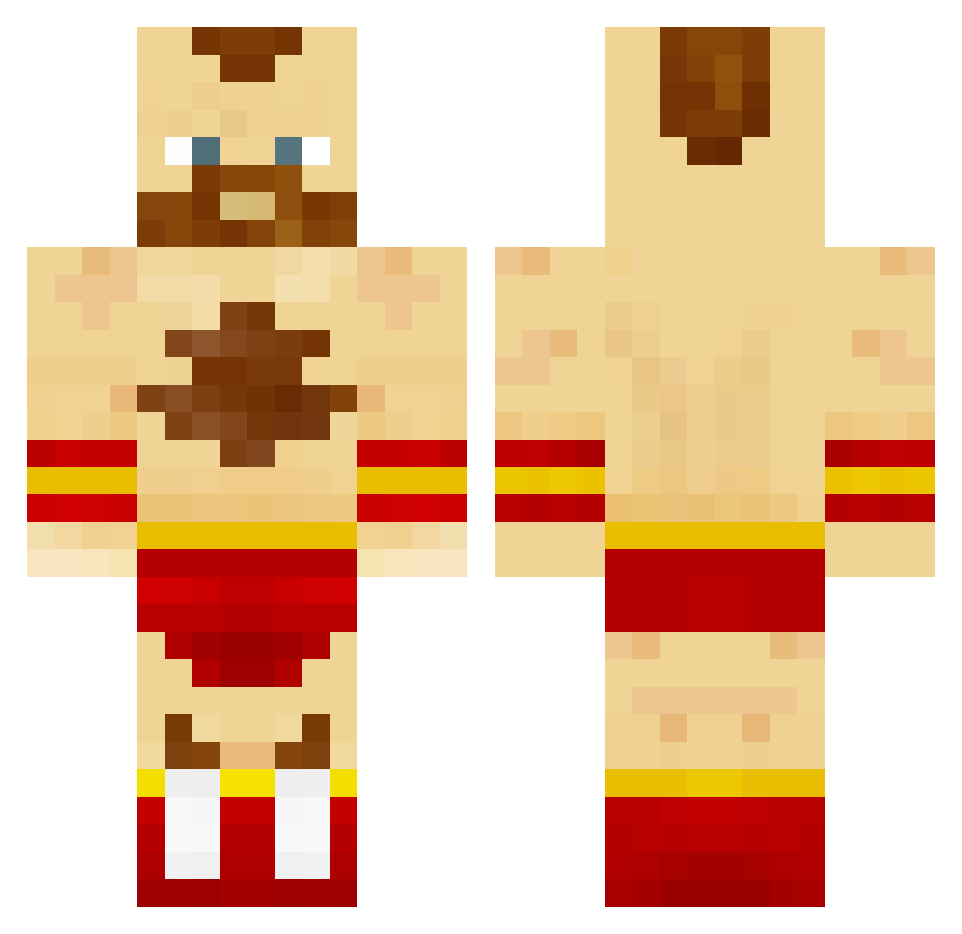 Oversalted Minecraft skin, front and back view