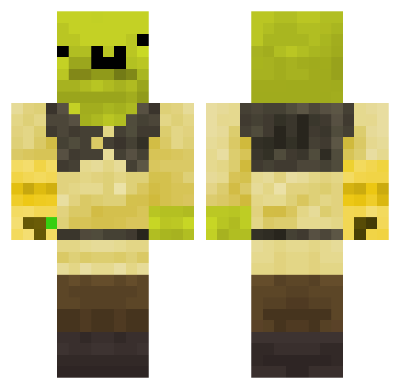 Awesome_Warrior Minecraft skin, front and back view